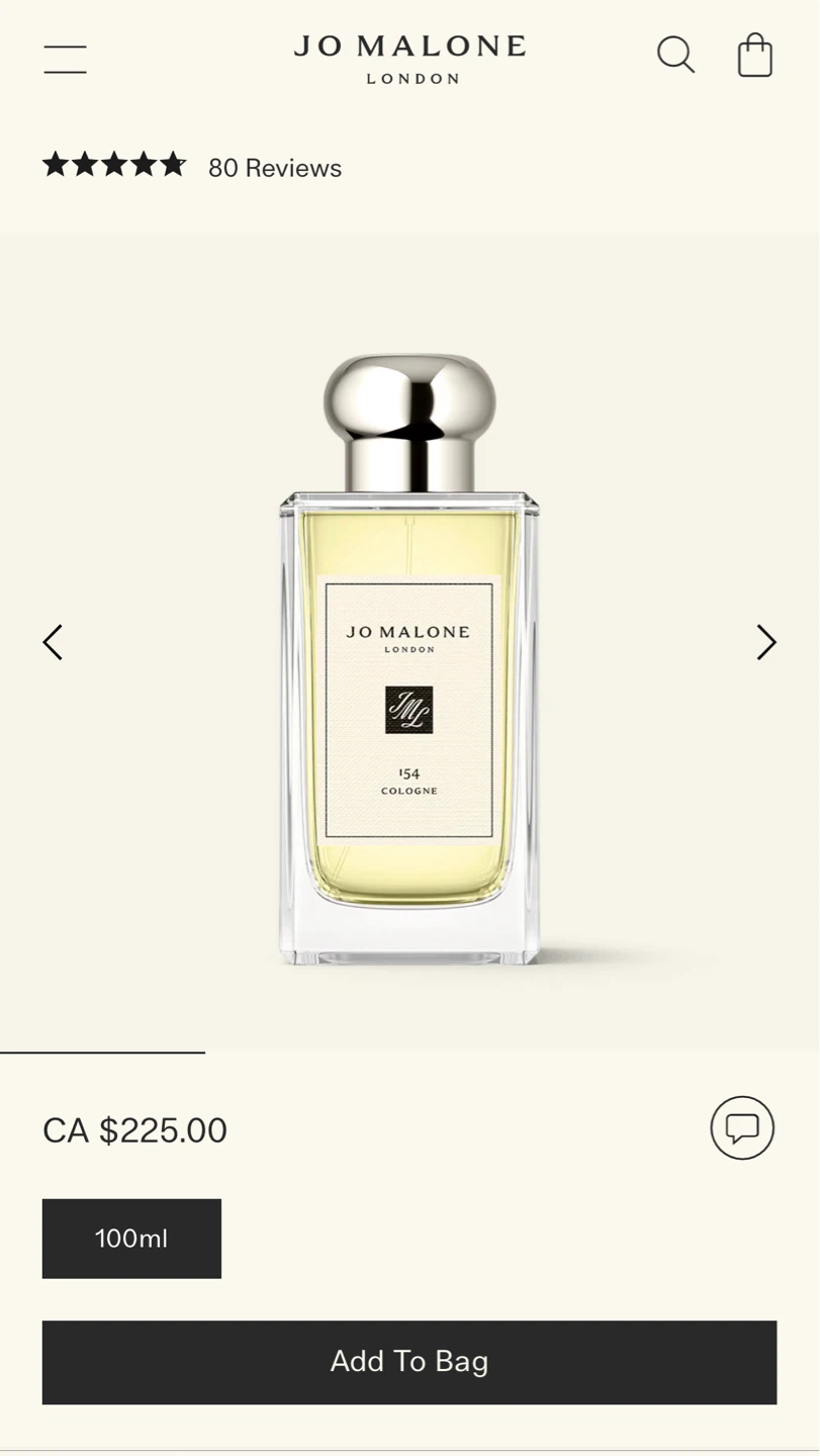 (Retail $255)New Jo Malone London 154 Cologne Perfume 100ml - photo 4