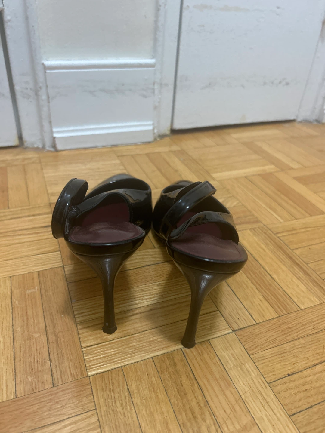 Black Patent Slingback Heels - photo 3