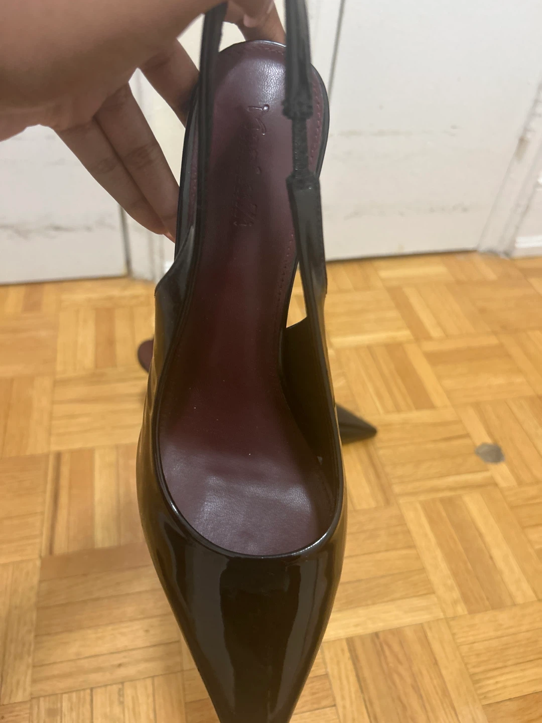 Black Patent Slingback Heels - photo 5