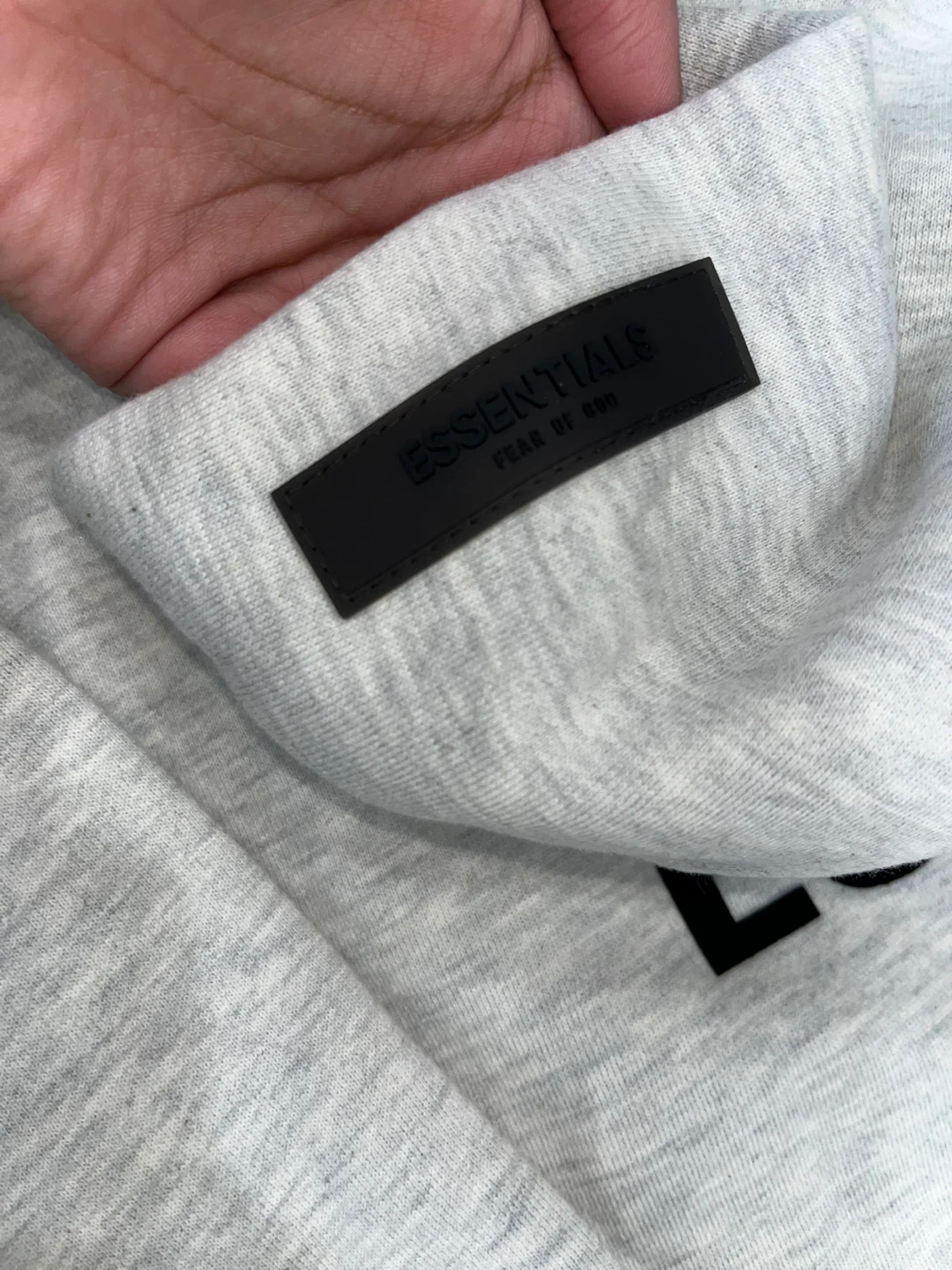 Light Grey ESSENTIALS hoodie - photo 3