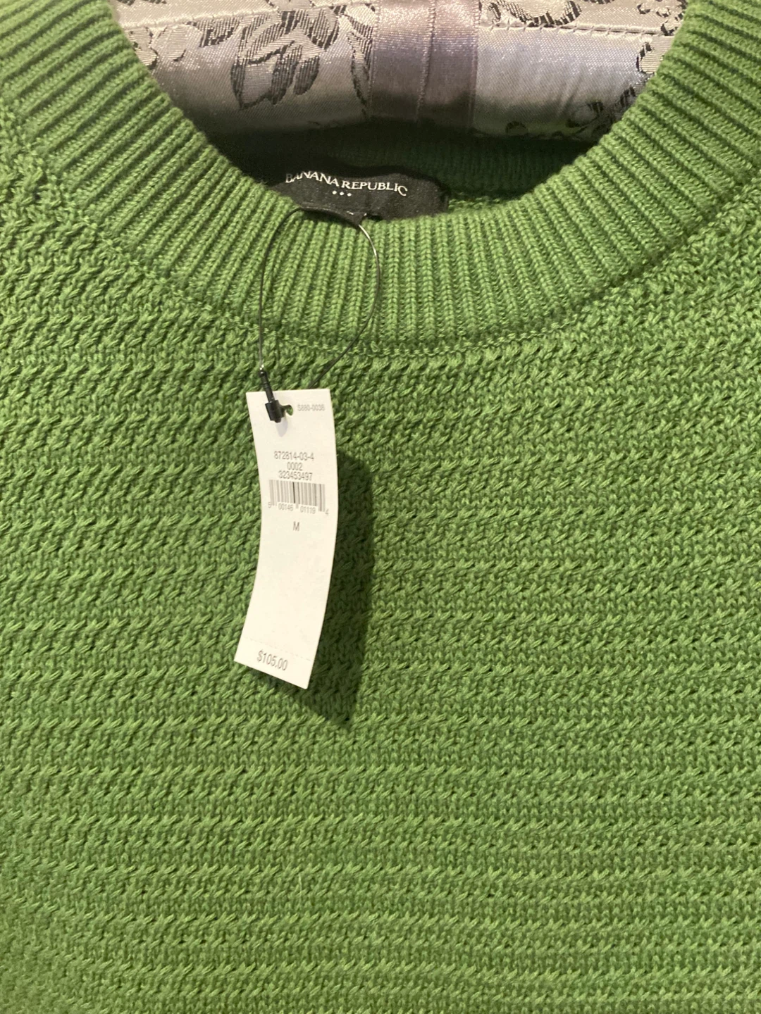 NWT Banana Republic S/O Crop Sweater in Cactus Grove Green M - photo 4