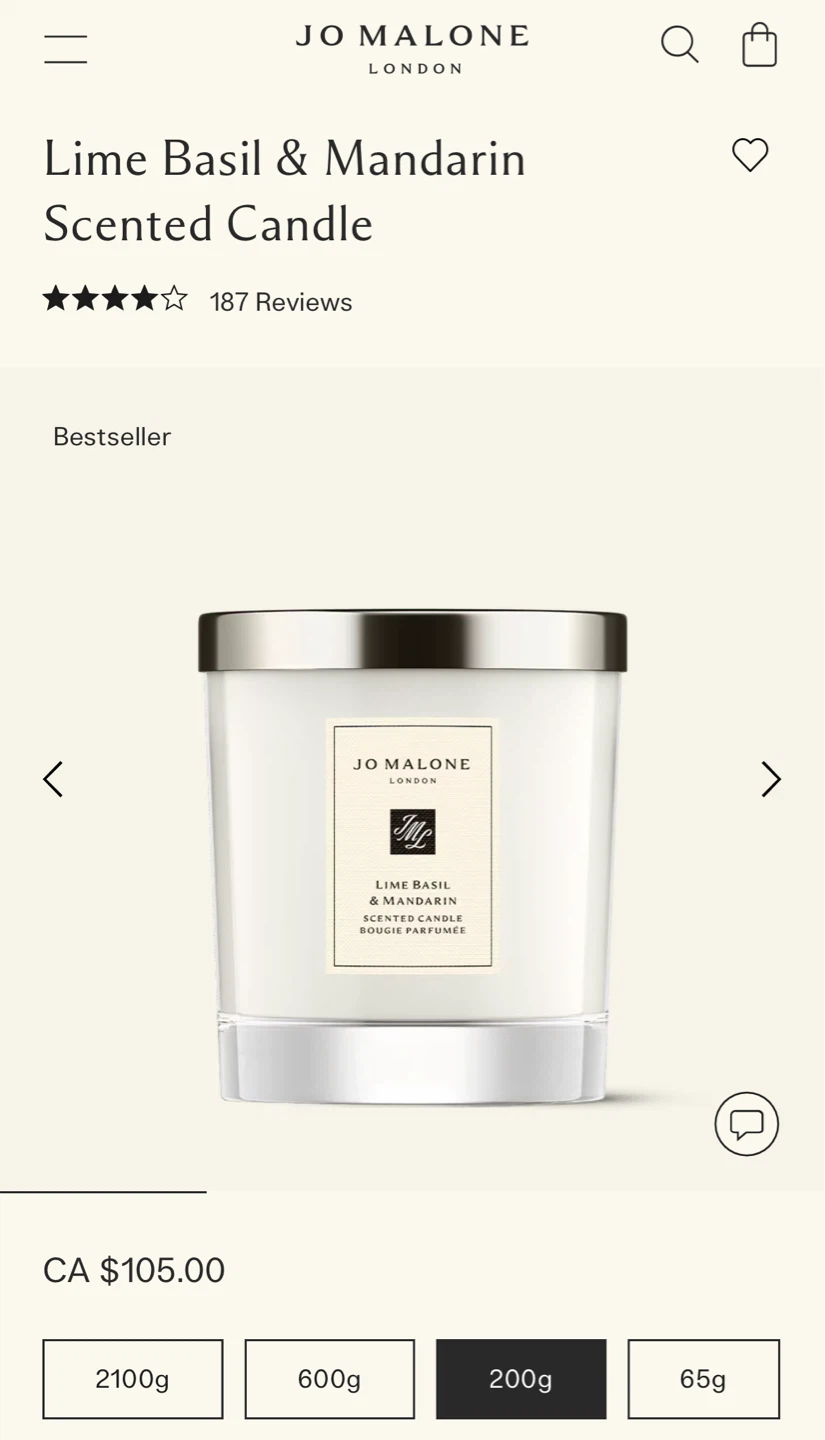 (Retail $120)New Jo Malone Lime Basil & Mandarin Scented Candle - photo 4