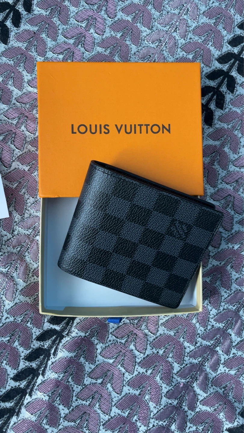 Black Leather LV Wallet