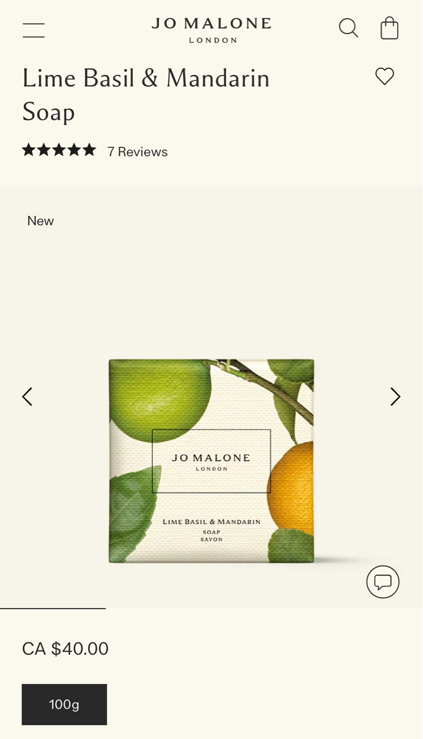 (Retail $45)New Jo Malone London Lime Basil & Mandarin Soap 100g - photo 4