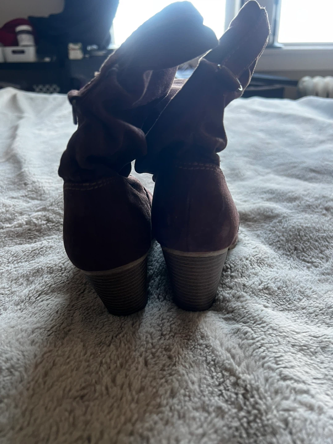 Brown Suede Ankle Boots - Size 8M - photo 5