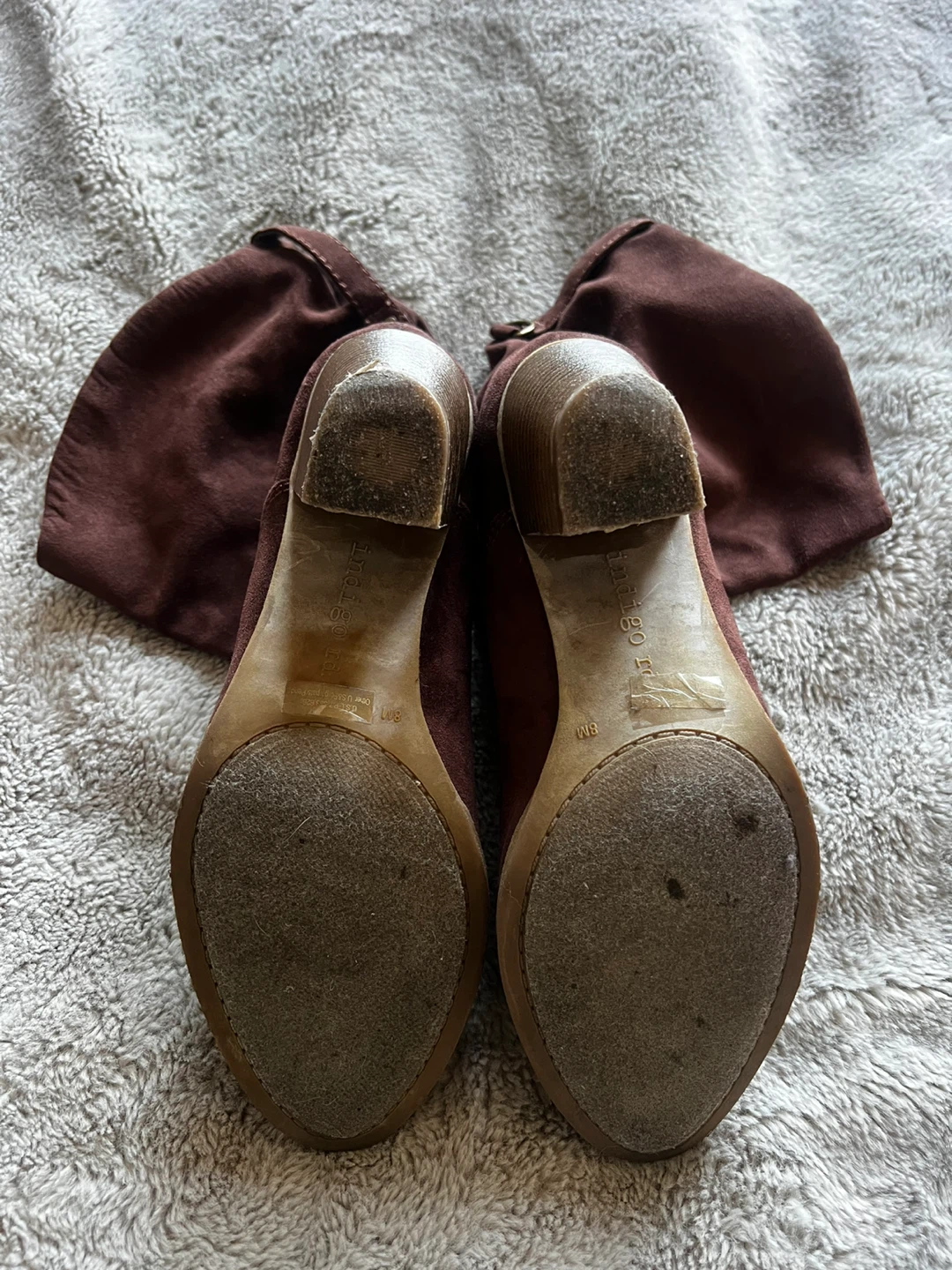 Brown Suede Ankle Boots - Size 8M - photo 4