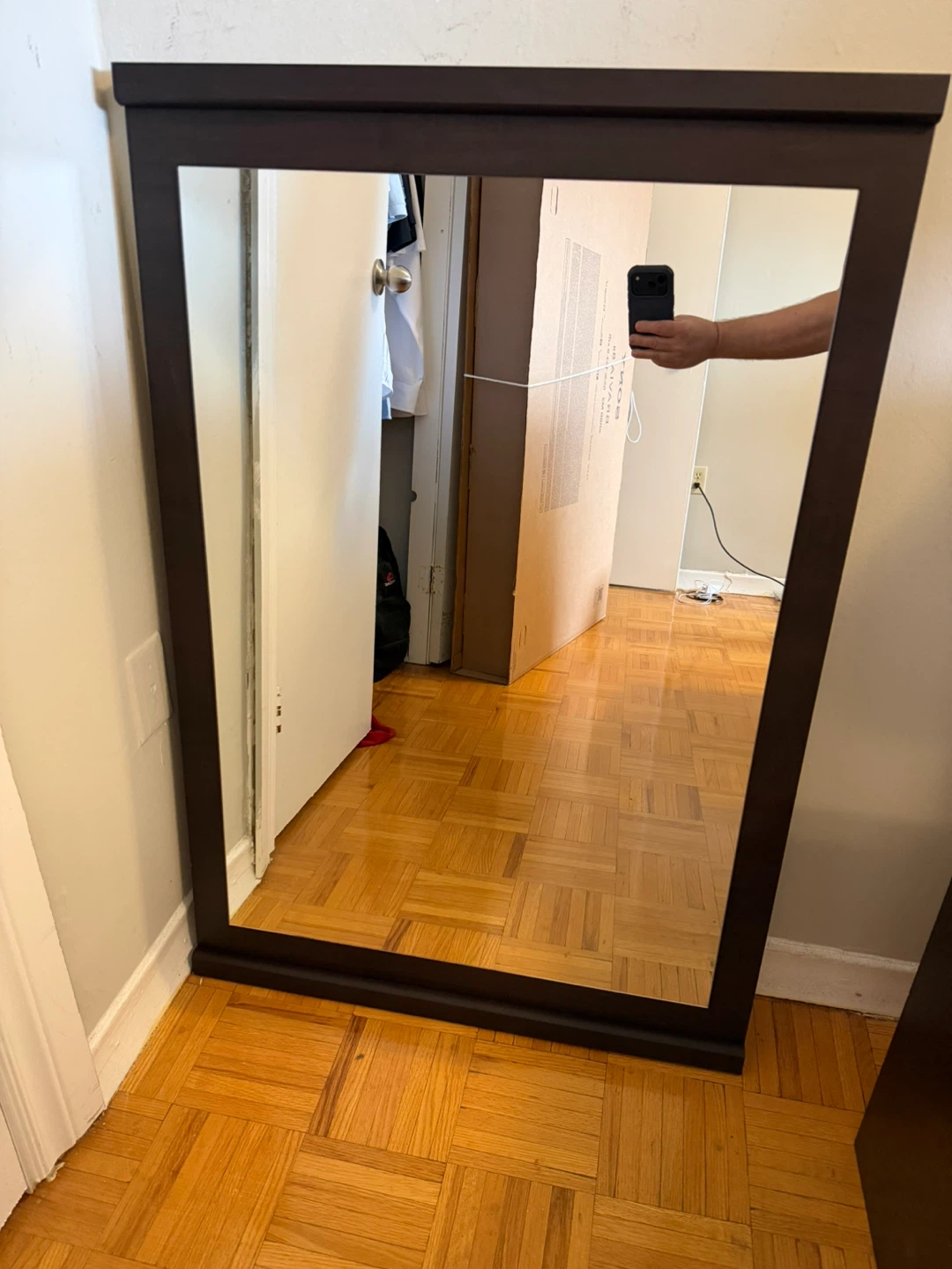 Espresso Wood Framed Mirror