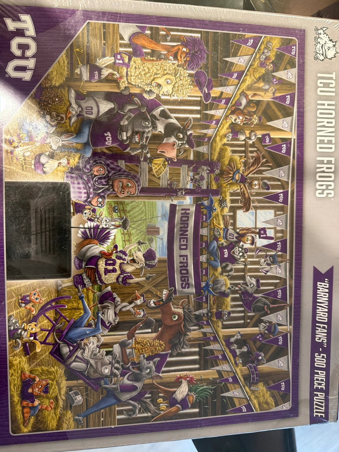 TCU Horned Frogs "Barnyard Fans" 500 Piece Puzzle