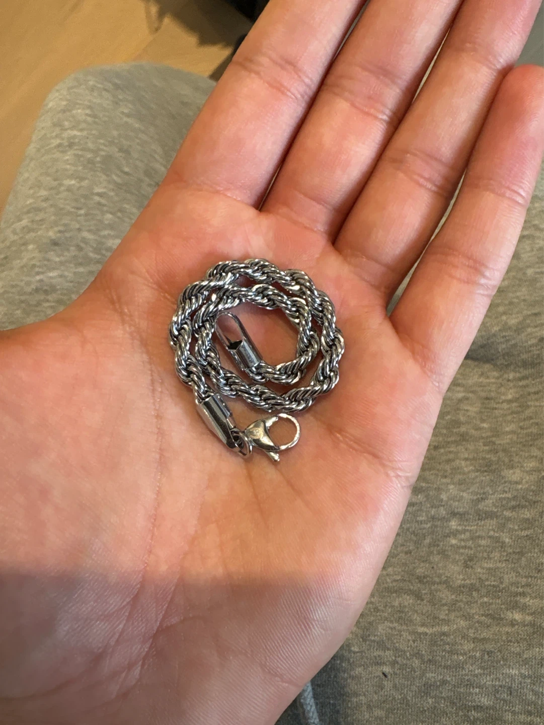 Rope Chain Bracelet - Silver Tone - photo 4