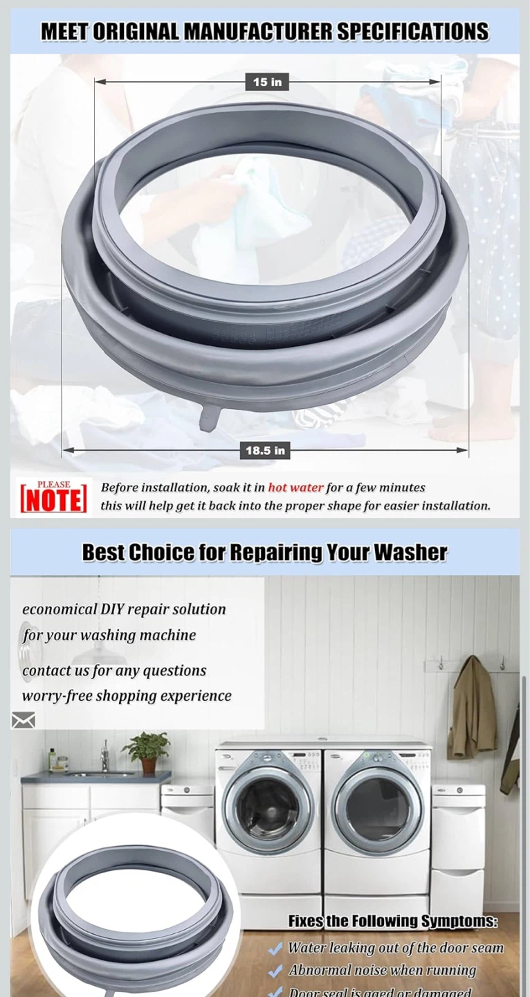 Washer Door Bellow Seal W10290499 - photo 5