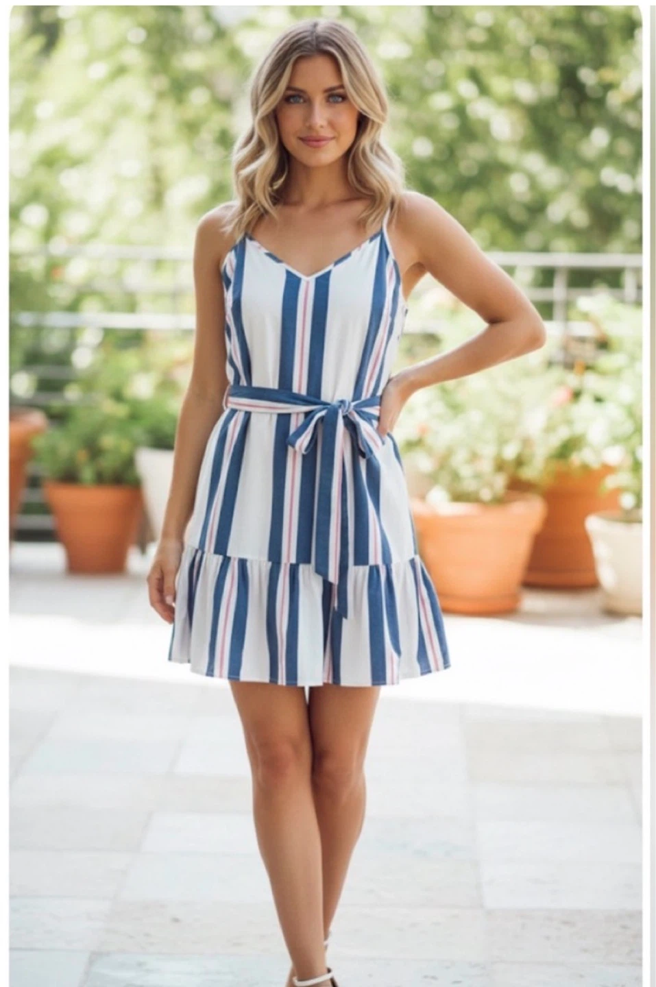 Banana Republic cotton Petite Striped Dress