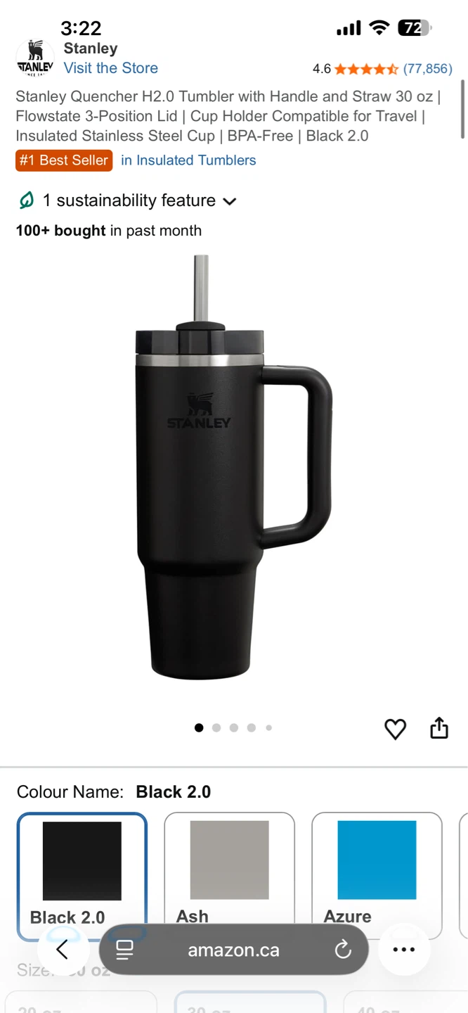 Stanley Quencher H2.0 Flowstate Tumbler 30 oz Black 2.0 - photo 3