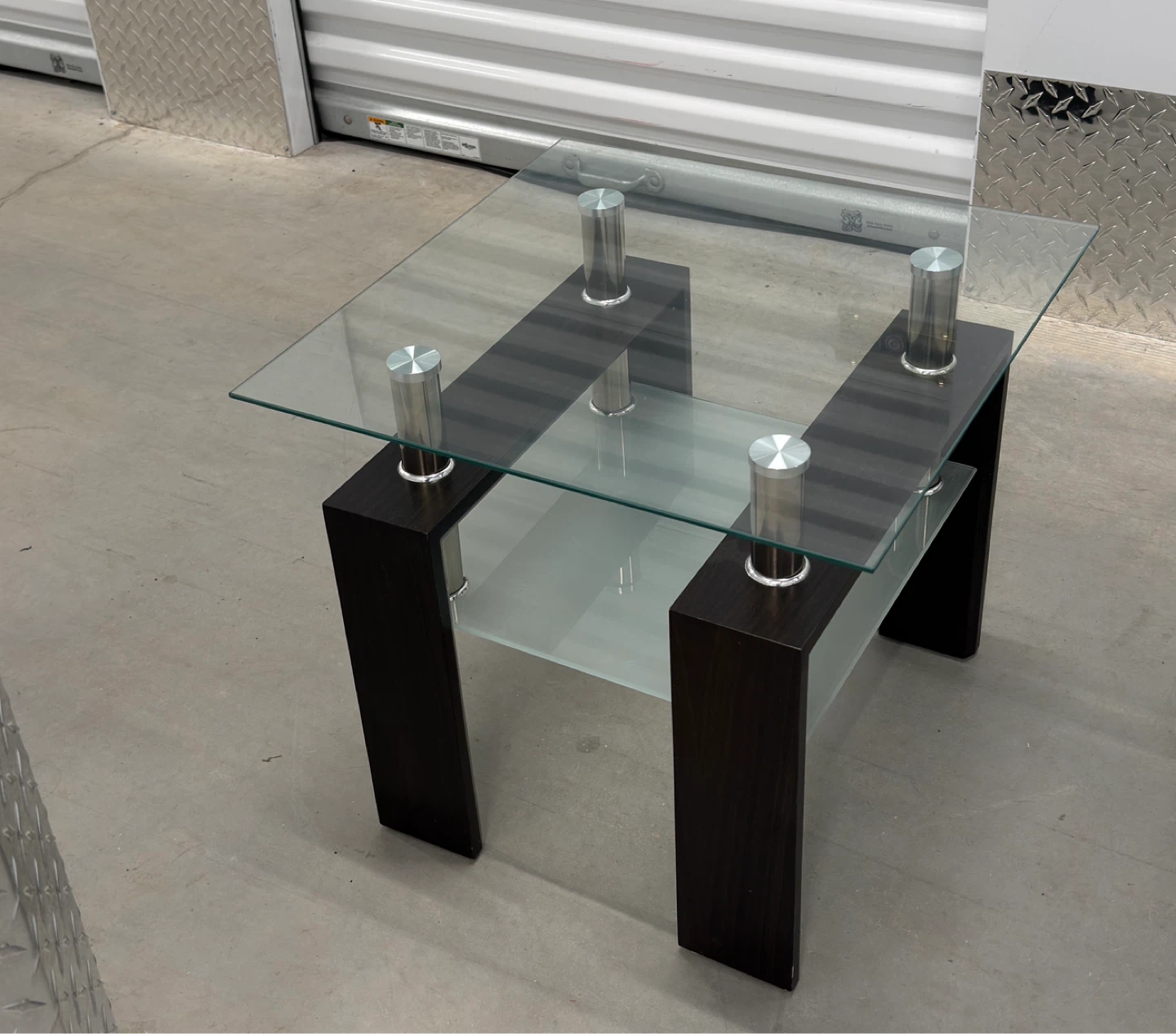 Modern Glass Coffee Table Set (3pcs) - photo 3