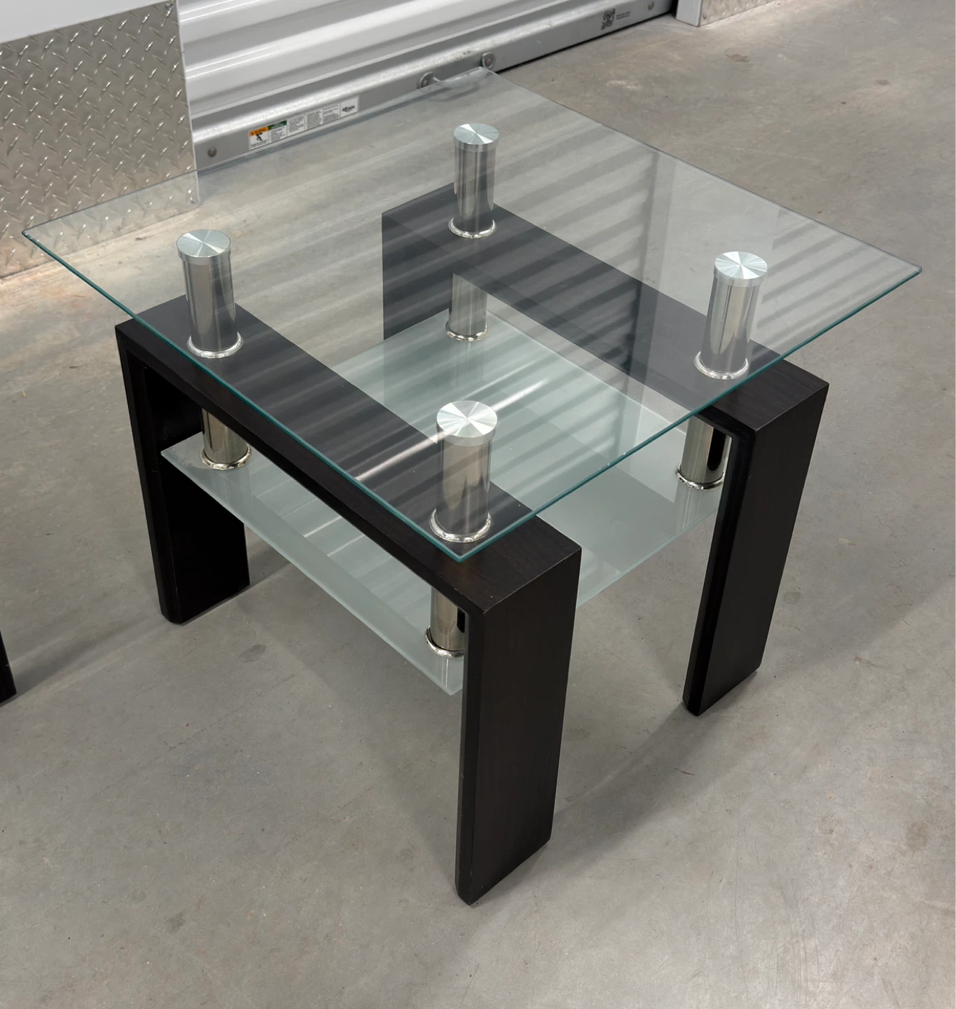 Modern Glass Coffee Table Set (3pcs) - photo 4