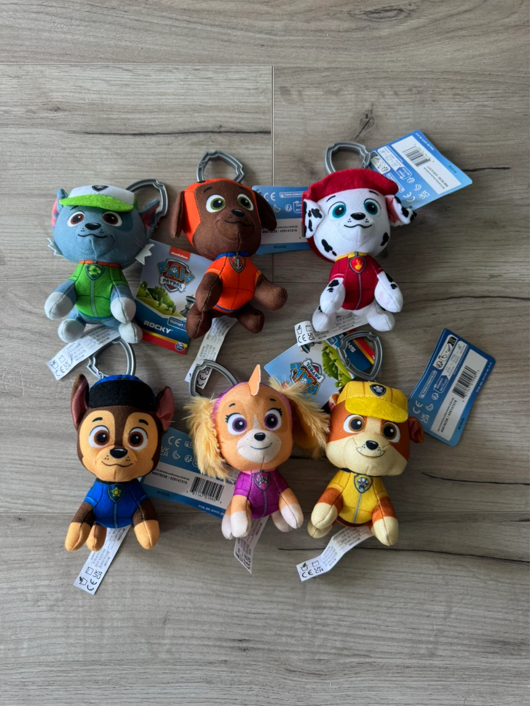 Paw Patrol Plush Keychain - Full Set of 6