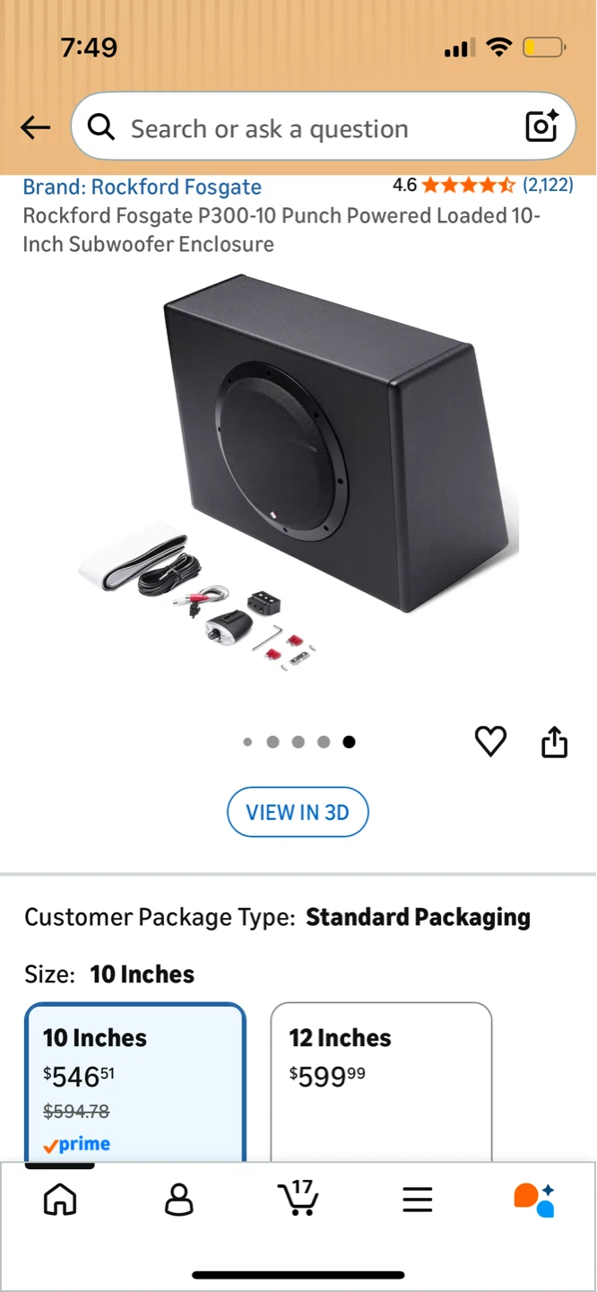 Rockford Fosgate P300-10 Punch 10" Powered Subwoofer - photo 4