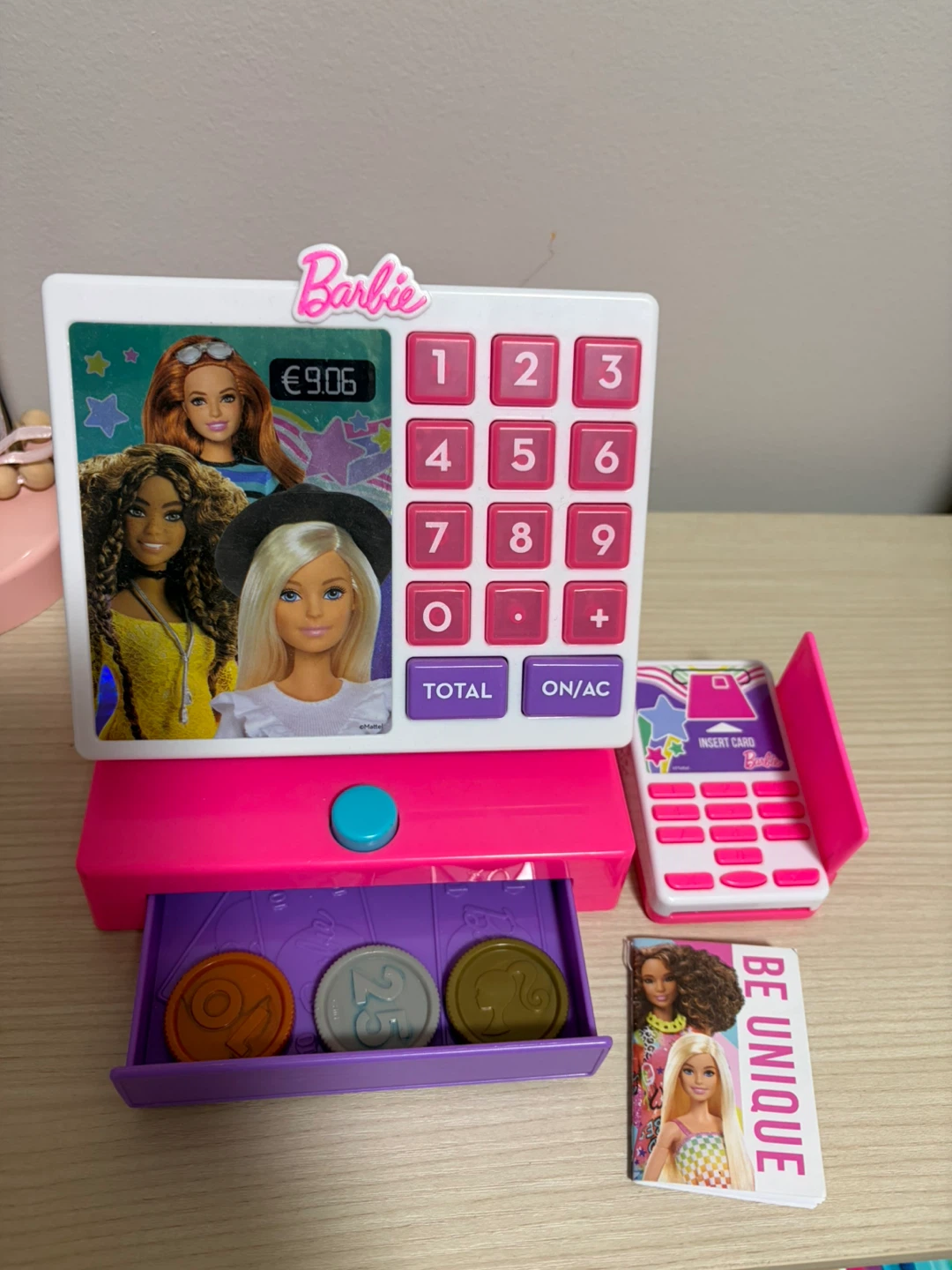 Barbie Toy Cash Register with Play Money