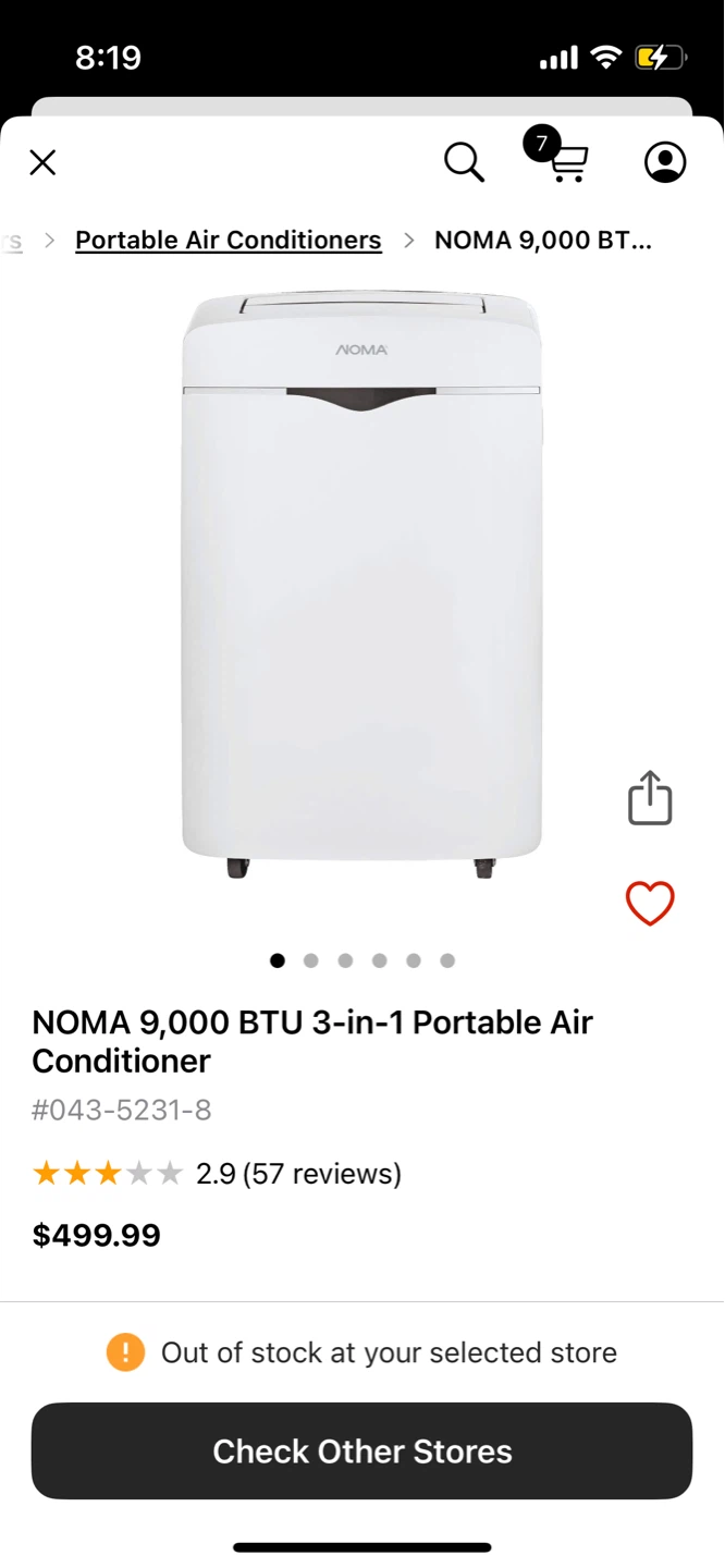 NOMA 9,000 BTU Portable Air Conditioner – Excellent Condition - photo 5
