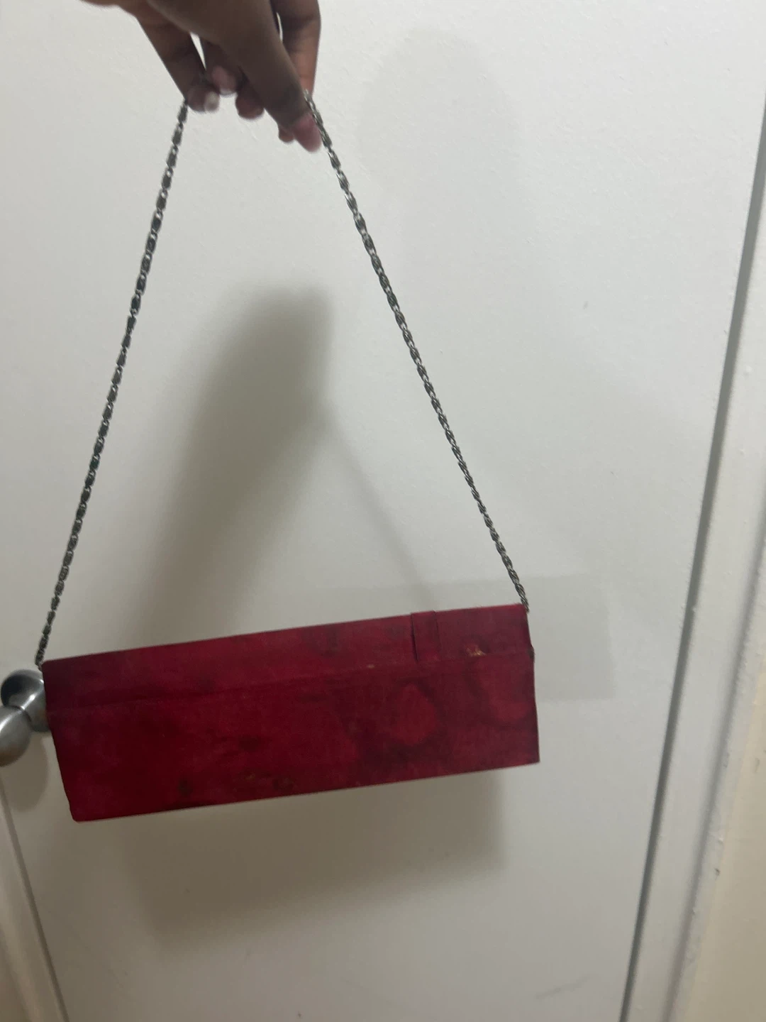 La Diva Red Clutch with Chain - photo 2