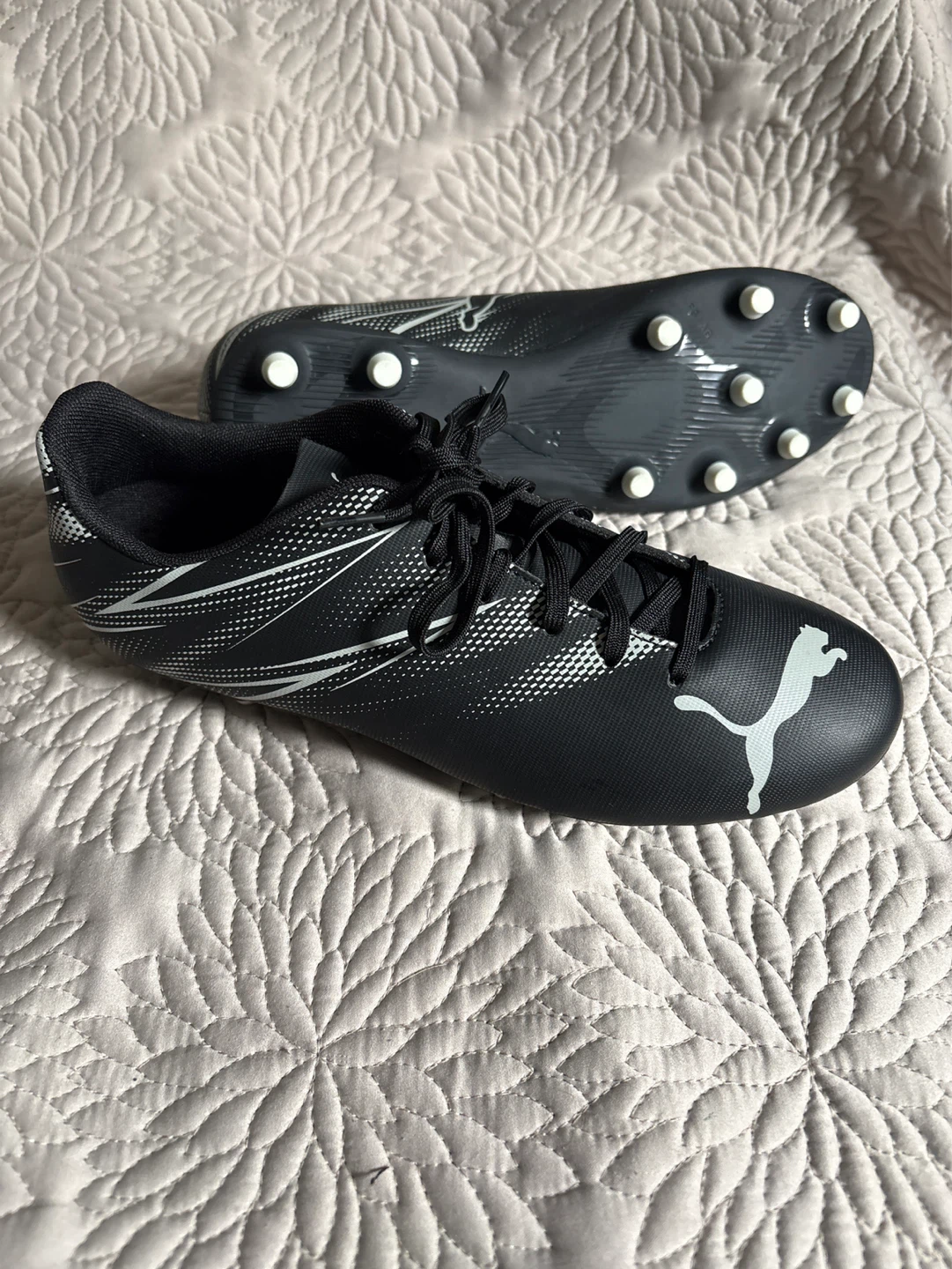 Puma Soccer Cleats - Black/White - US Size 8.5