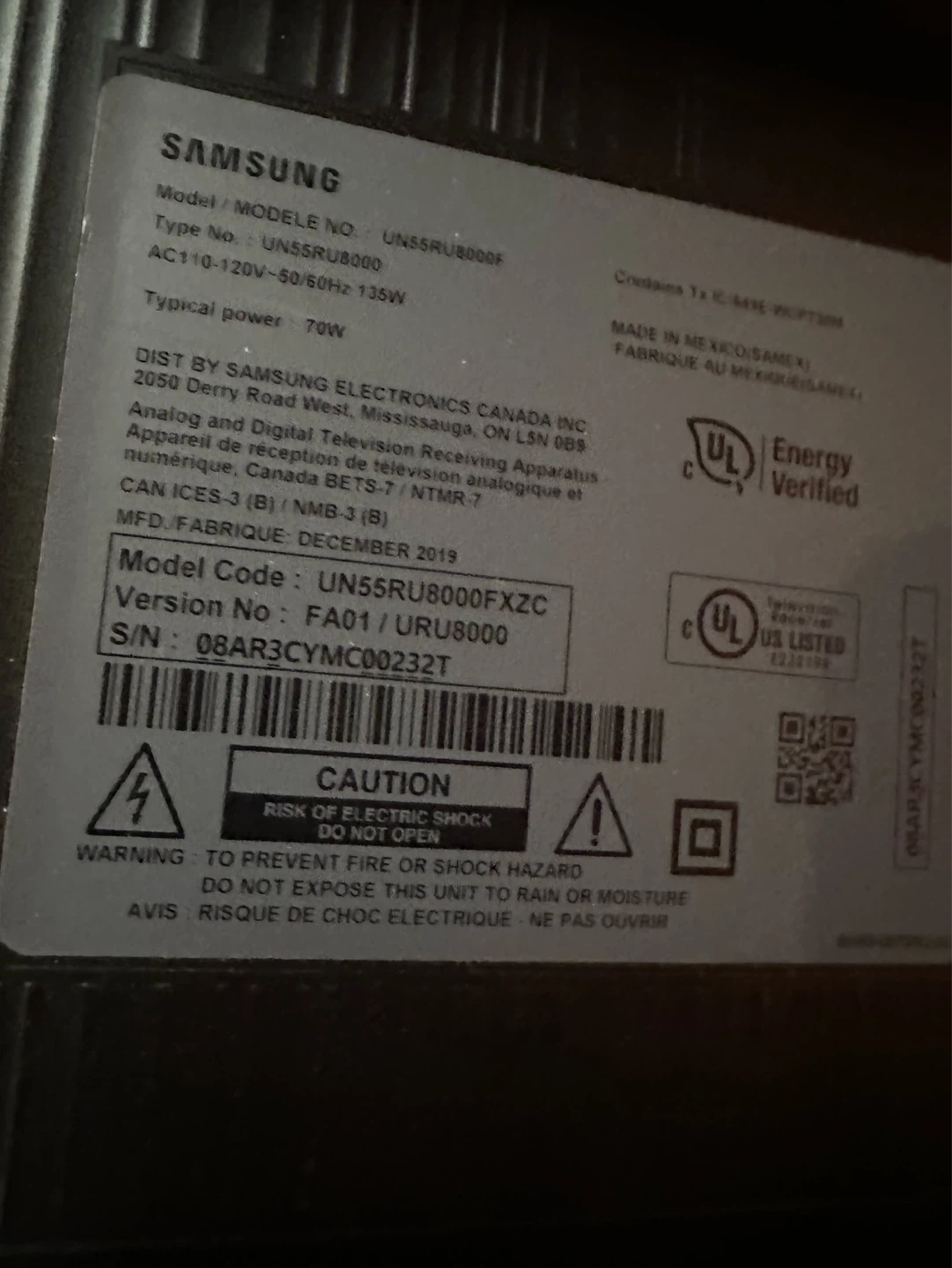 Samsung 55" UN55RU8000 4K UHD Smart TV - photo 2