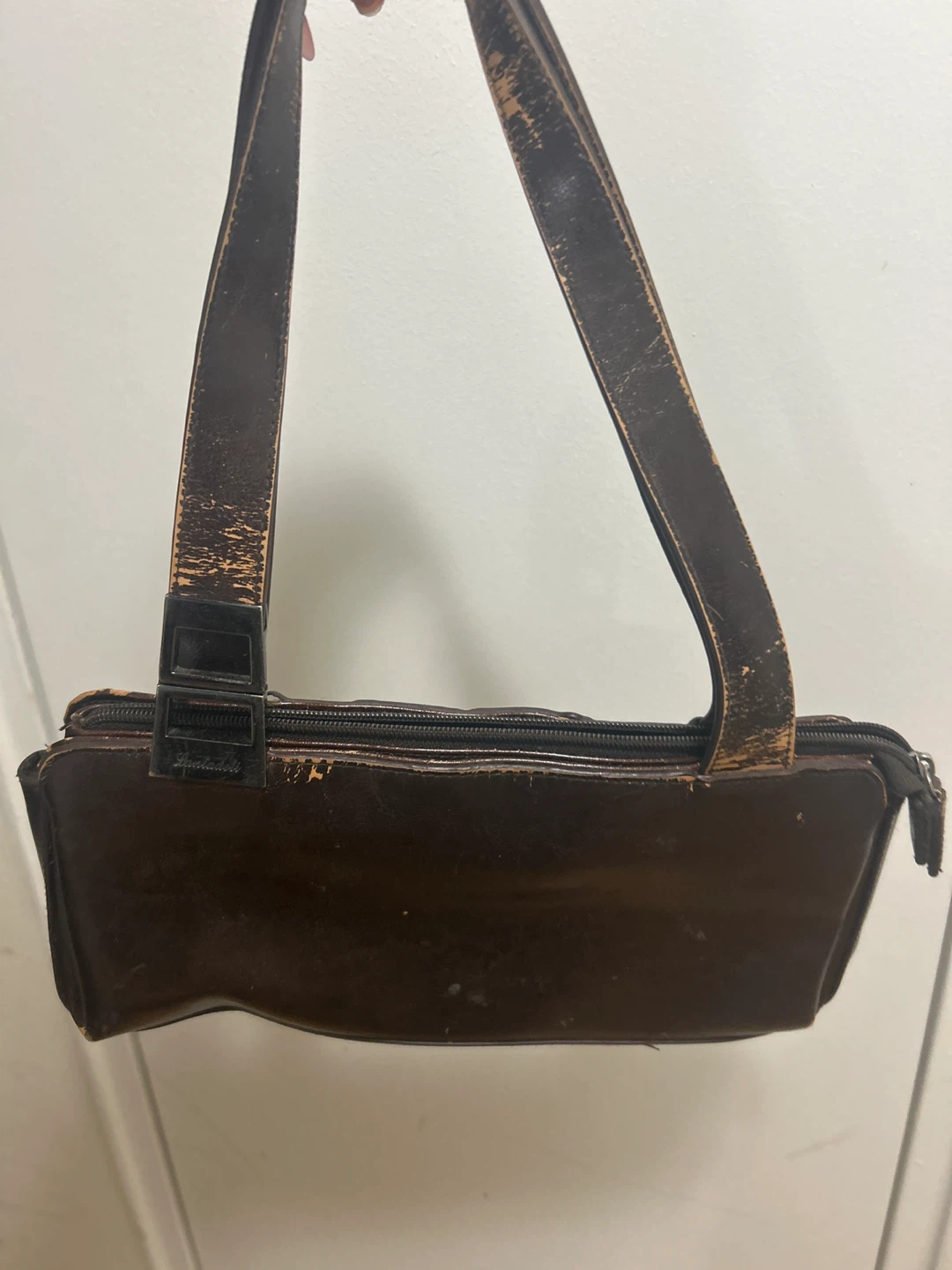 ZECA Brown Leather Shoulder Bag