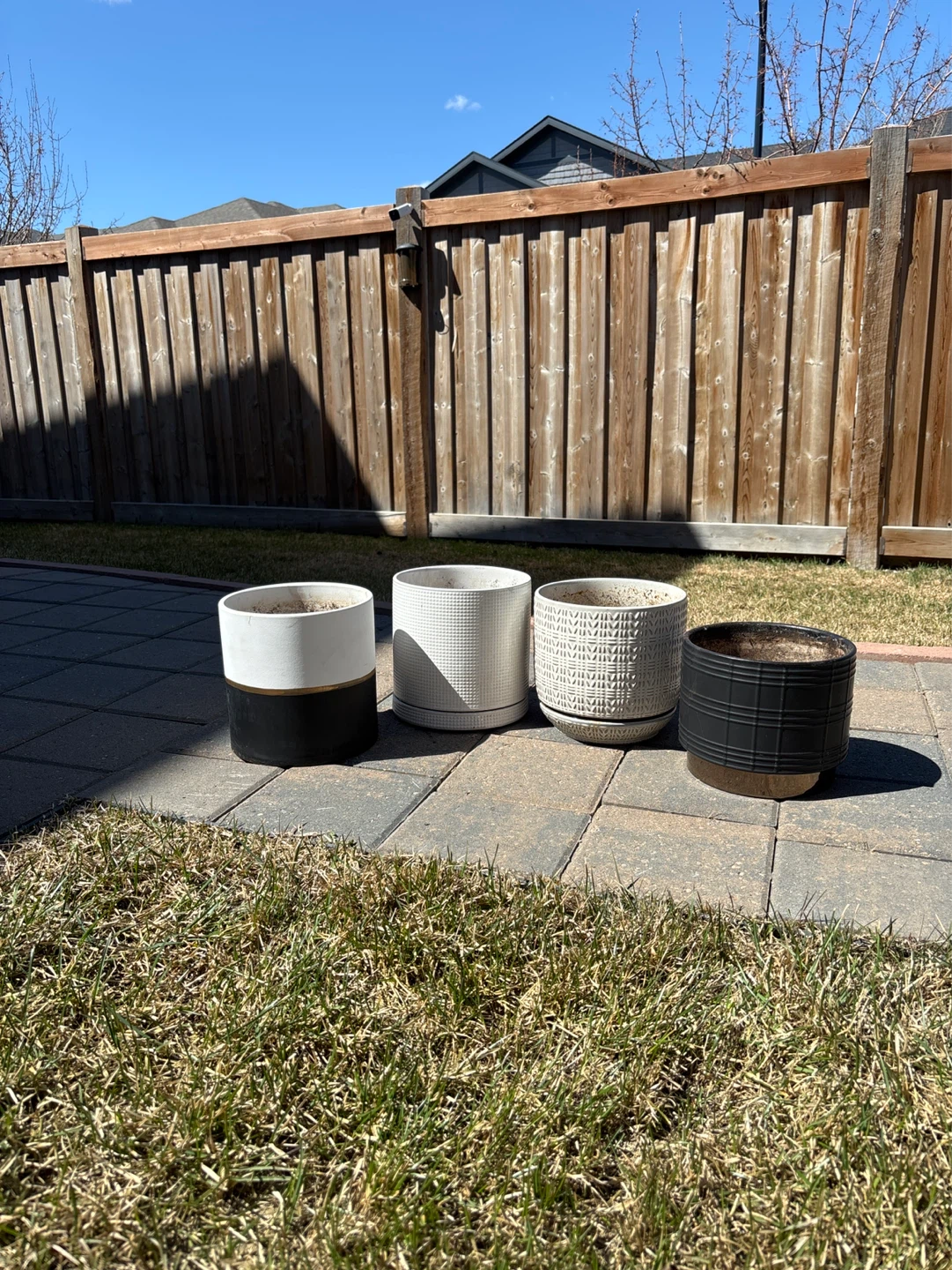 Assorted pots for plants
