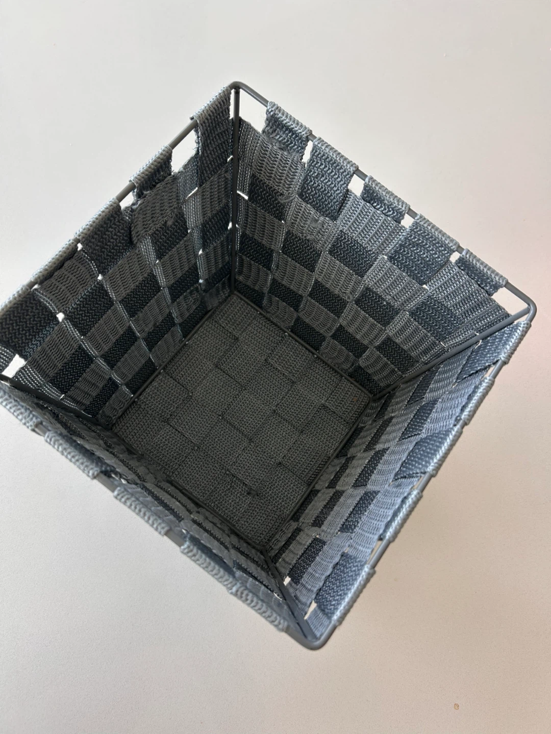 Small Grey Woven Storage Basket - photo 2