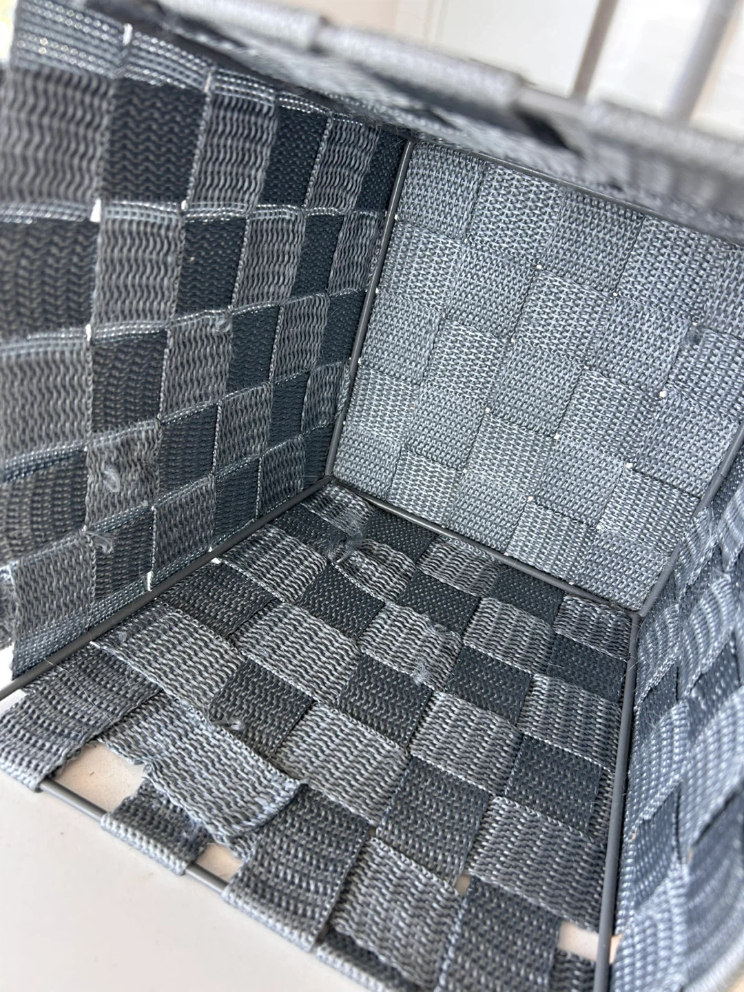 Small Grey Woven Storage Basket - photo 4
