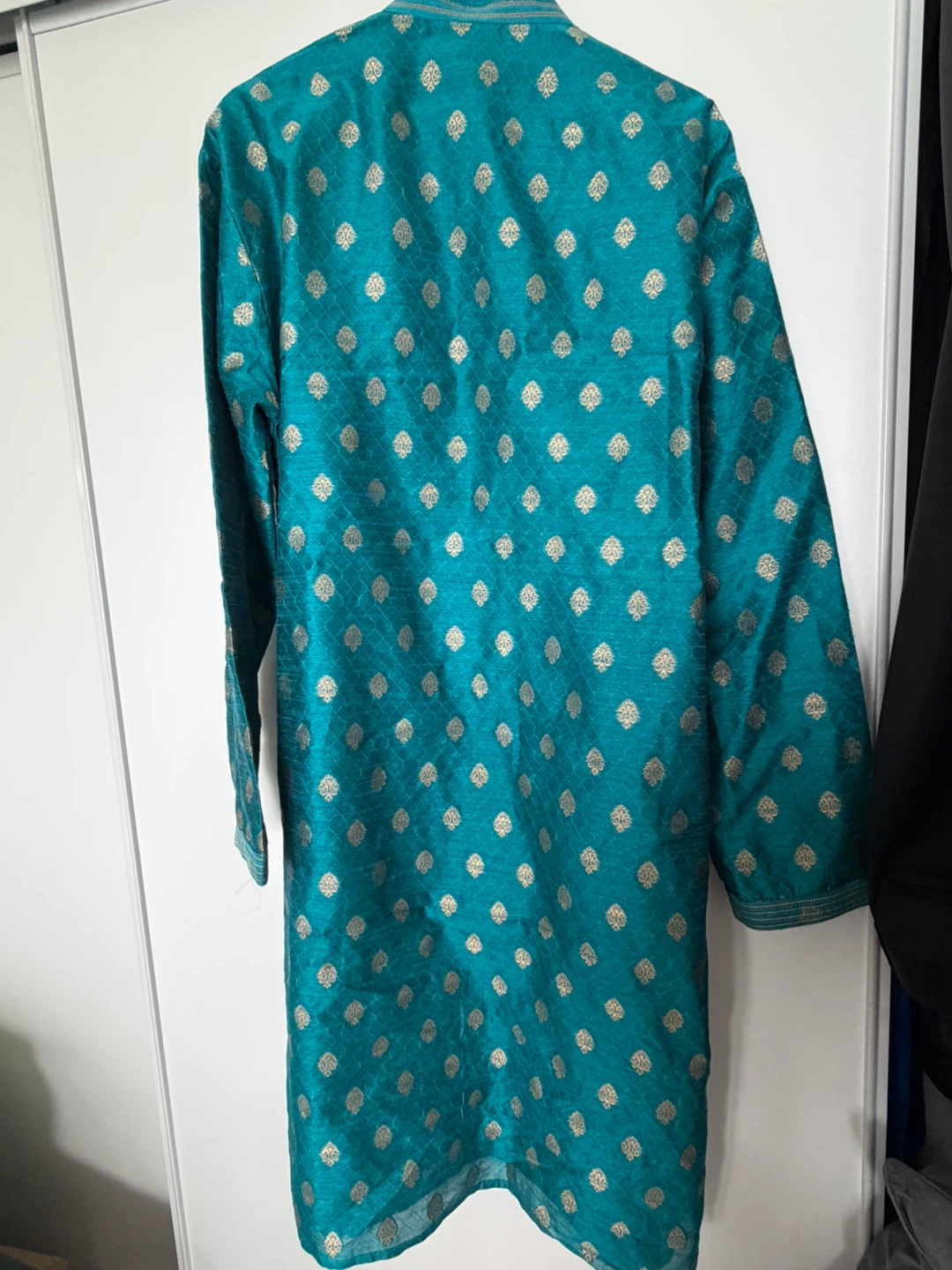 Teal Kurta with Gold Pattern Size 46 - photo 3