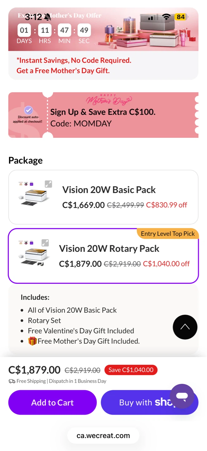 WeCreat 20W Vision with Rotary + Full Inventory - photo 2