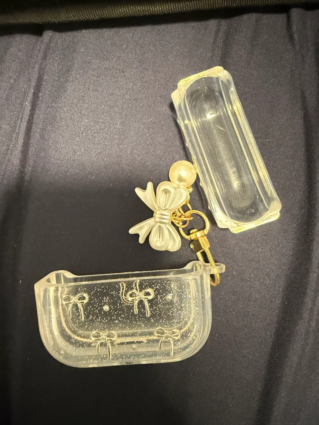 Clear Bow AirPods Pro Case with Charm