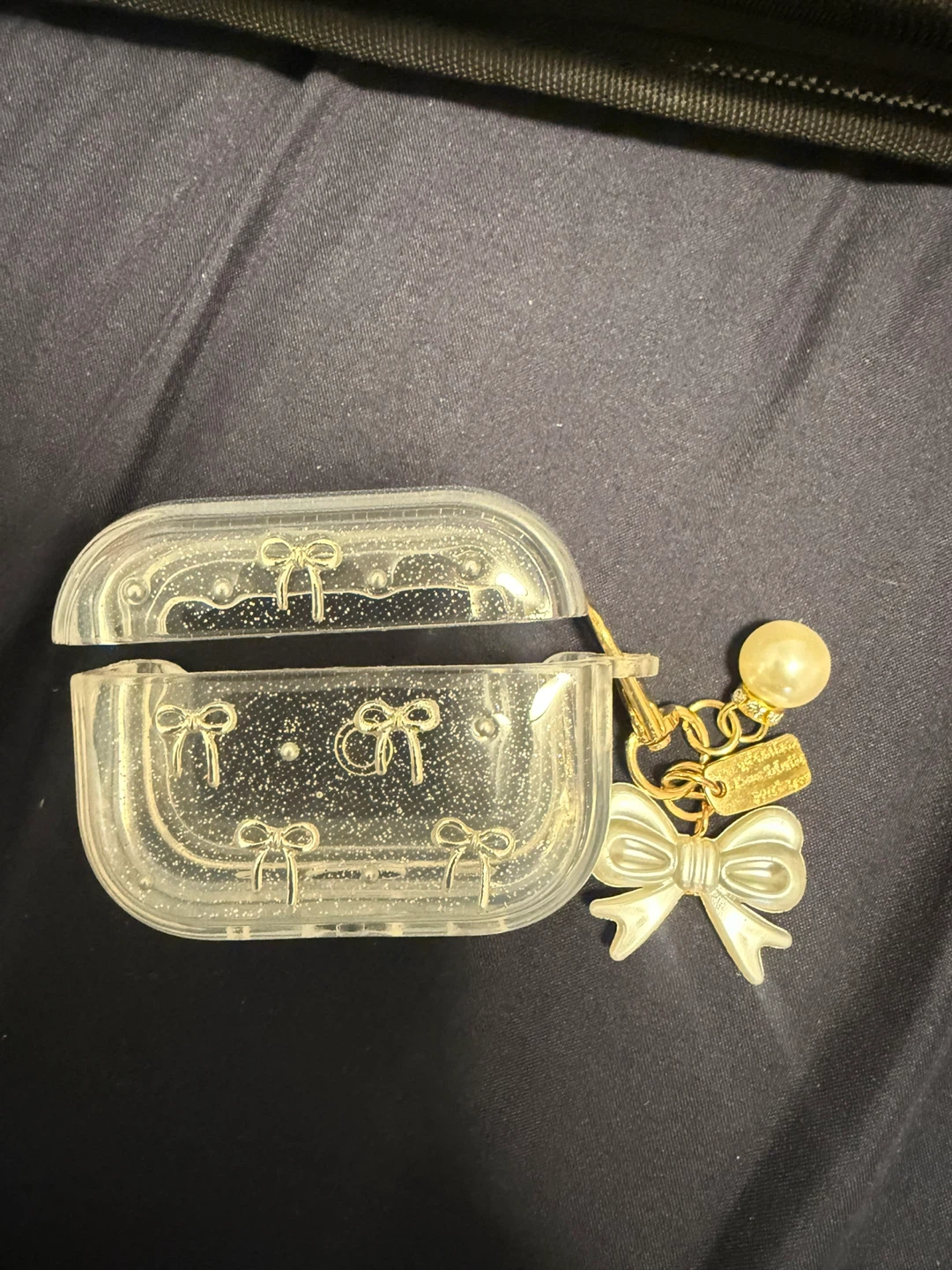 Clear Bow AirPods Pro Case with Charm - photo 2