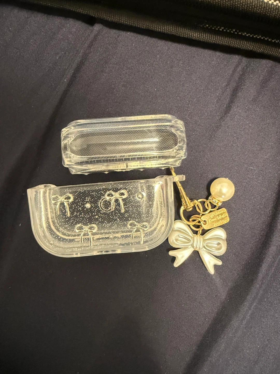 Clear Bow AirPods Pro Case with Charm - photo 3