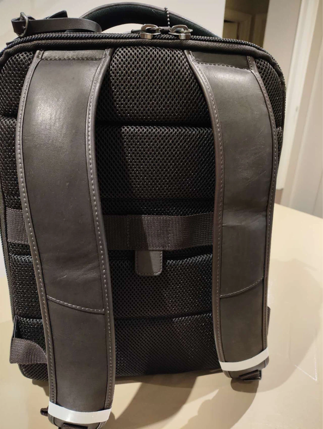 Genuine Leather Backpack - Dark Brown - photo 3