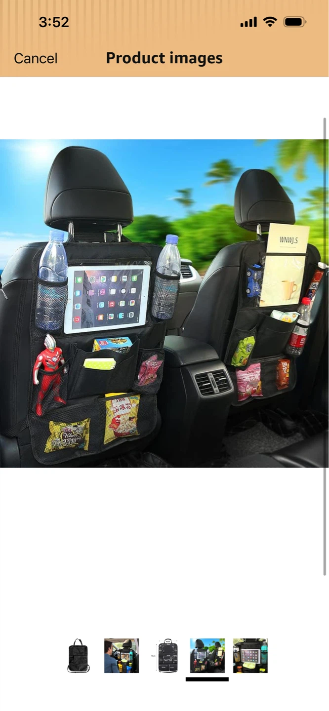 New-One pc Black Car Seat Organizer with Tablet Holder - photo 3