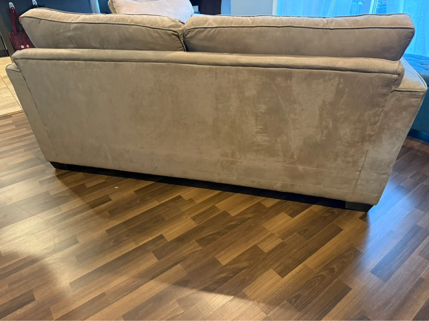 Tan Ultra Suede Loveseat and Armchair Set - photo 4