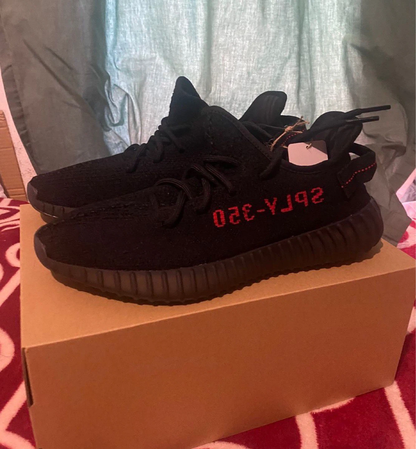 Adidas Yeezy Boost 350 V2 Black Red Sneakers