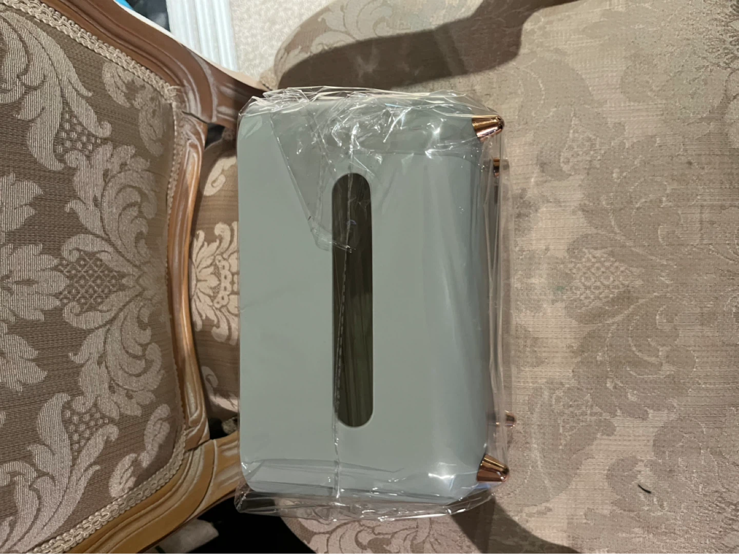 Green Tissue Box with Organizer Compartments - photo 4