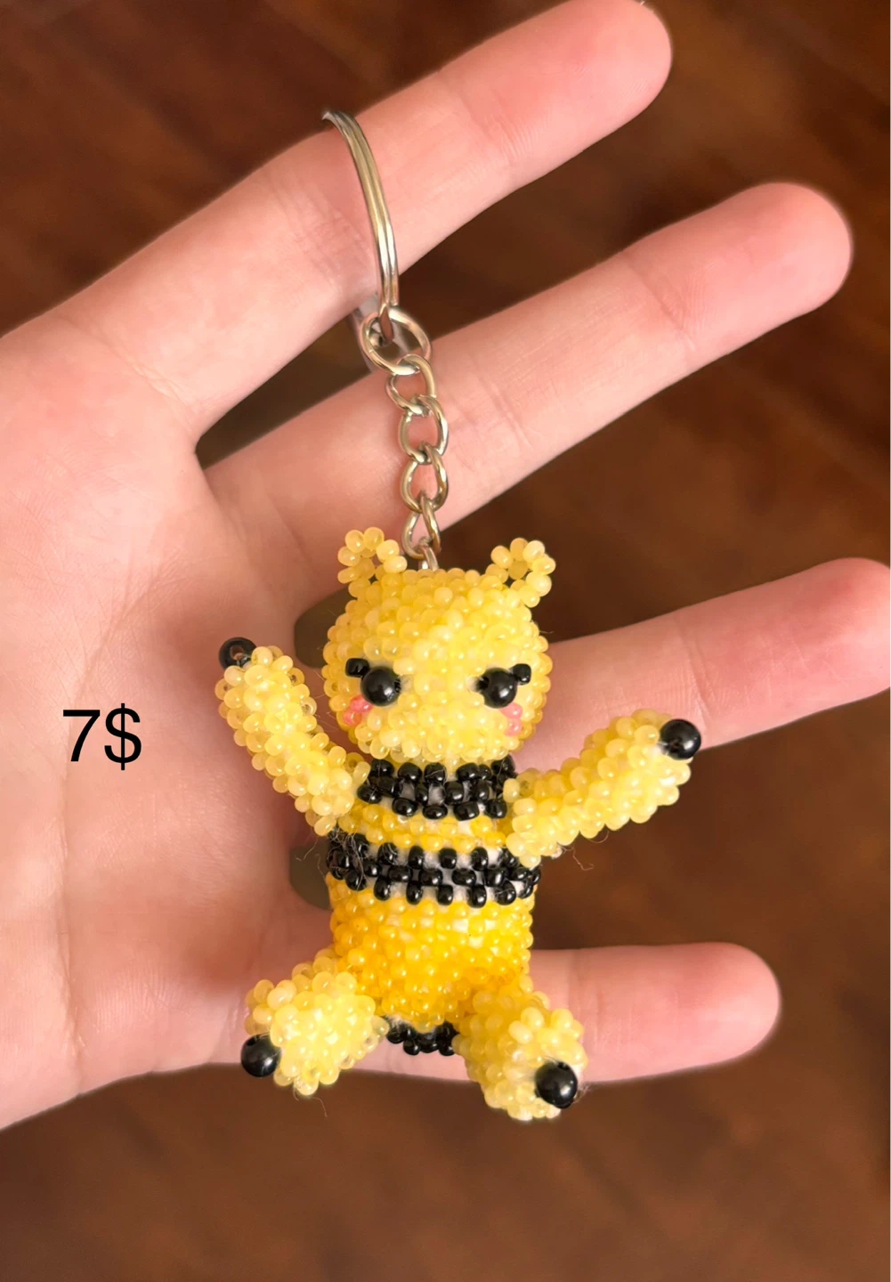 Handmade Beaded Charms (Bumblebees, Teddy Bear, Kitty) - photo 5
