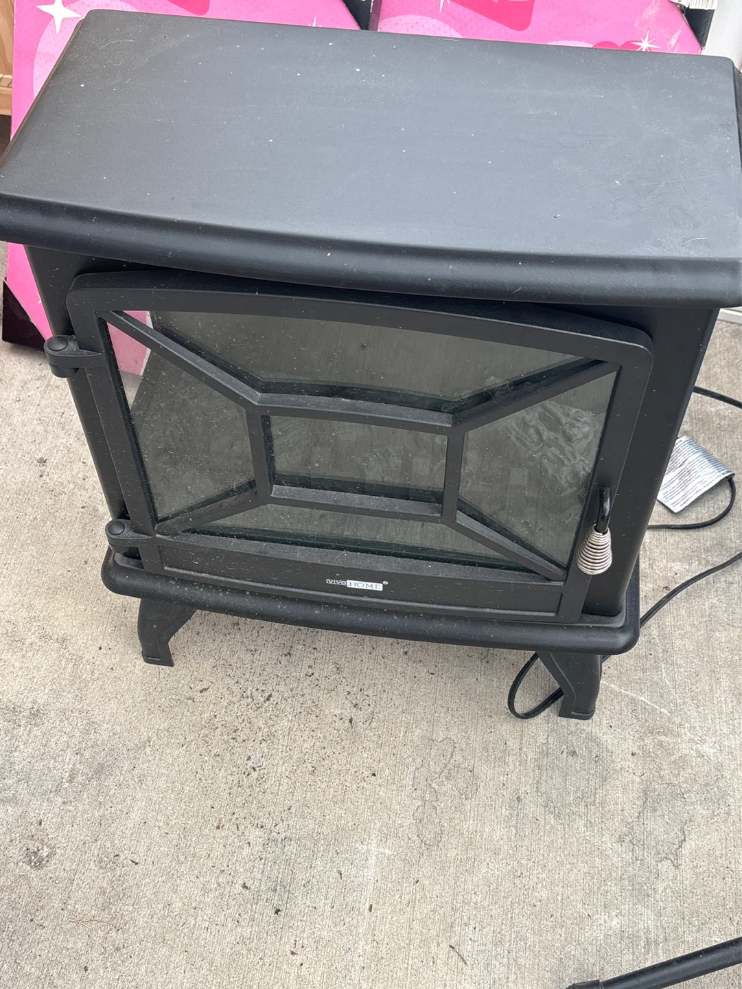 Small electric fire heater