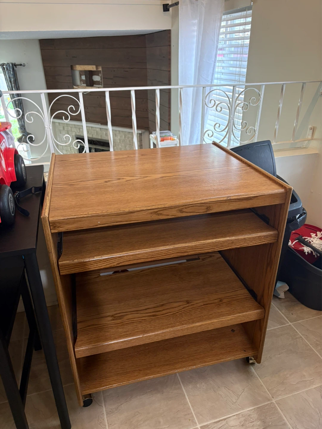 Oak kitchen cart