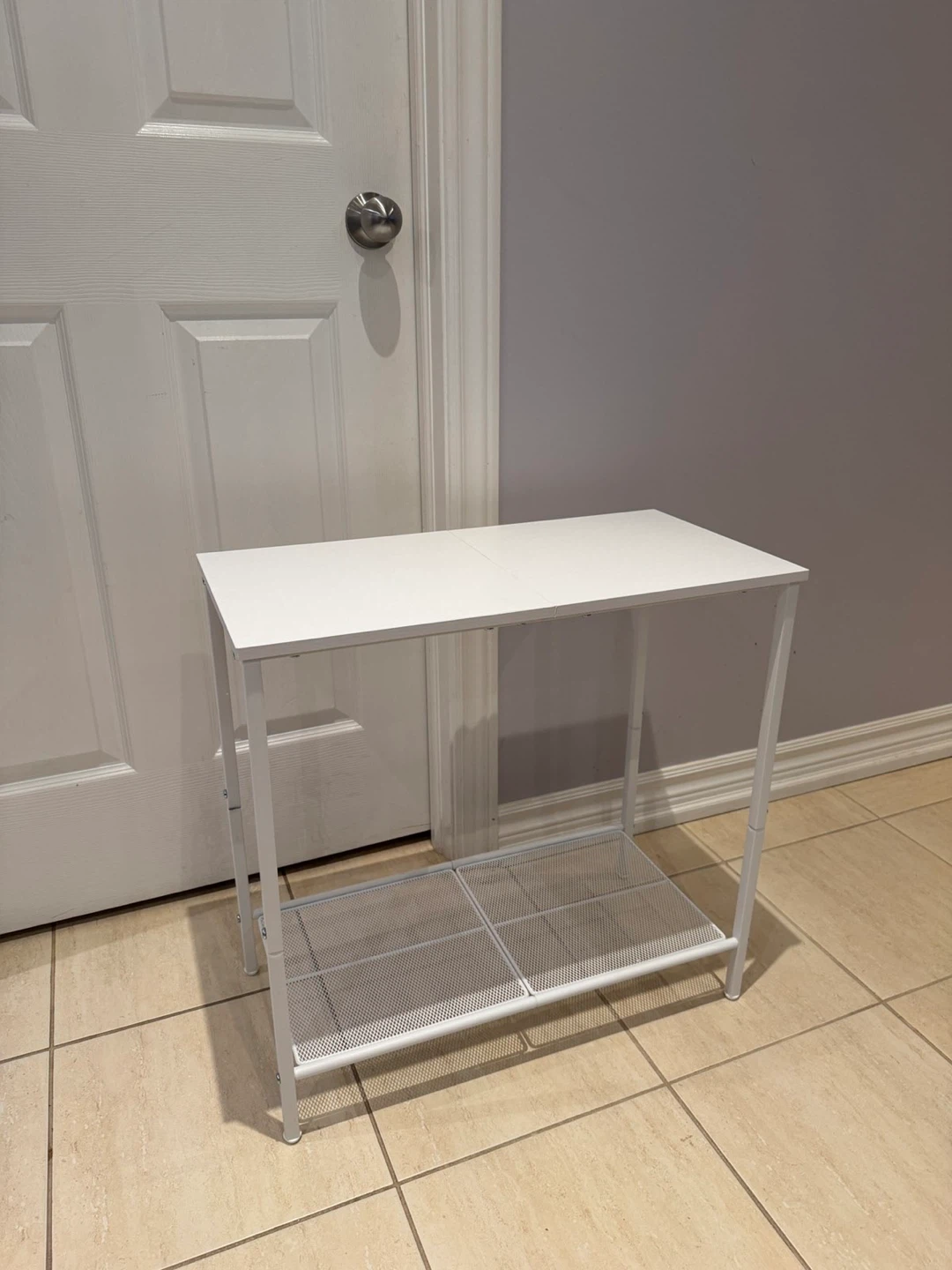 White Console Table with Shelf