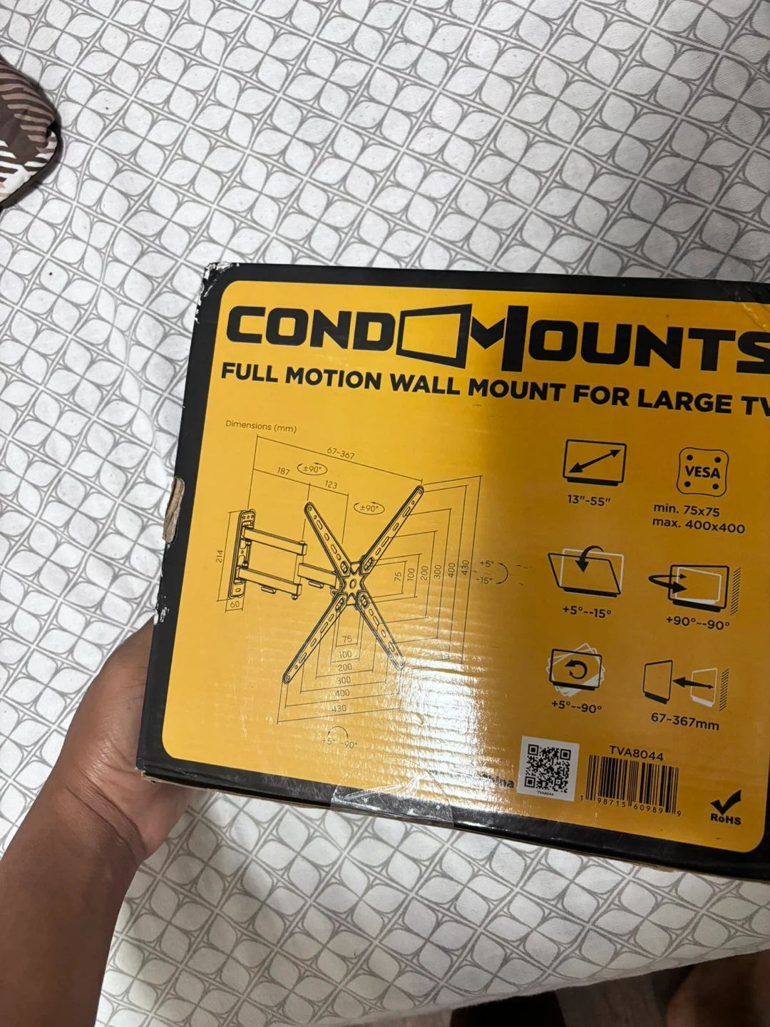 Condo Mounts Full Motion Wall Mount for Large TV