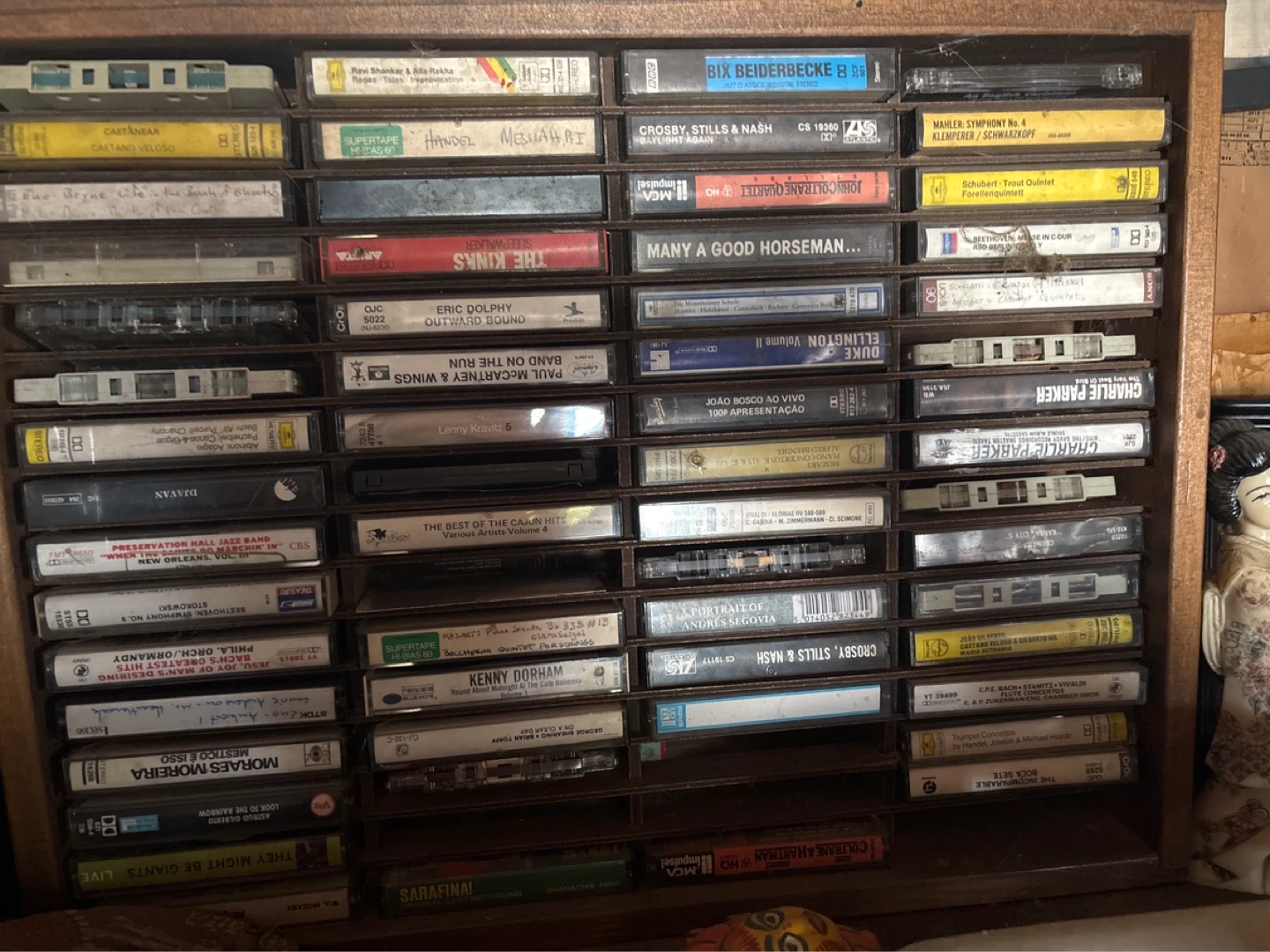 Cassette collection with 3 wood cases best offer - photo 2