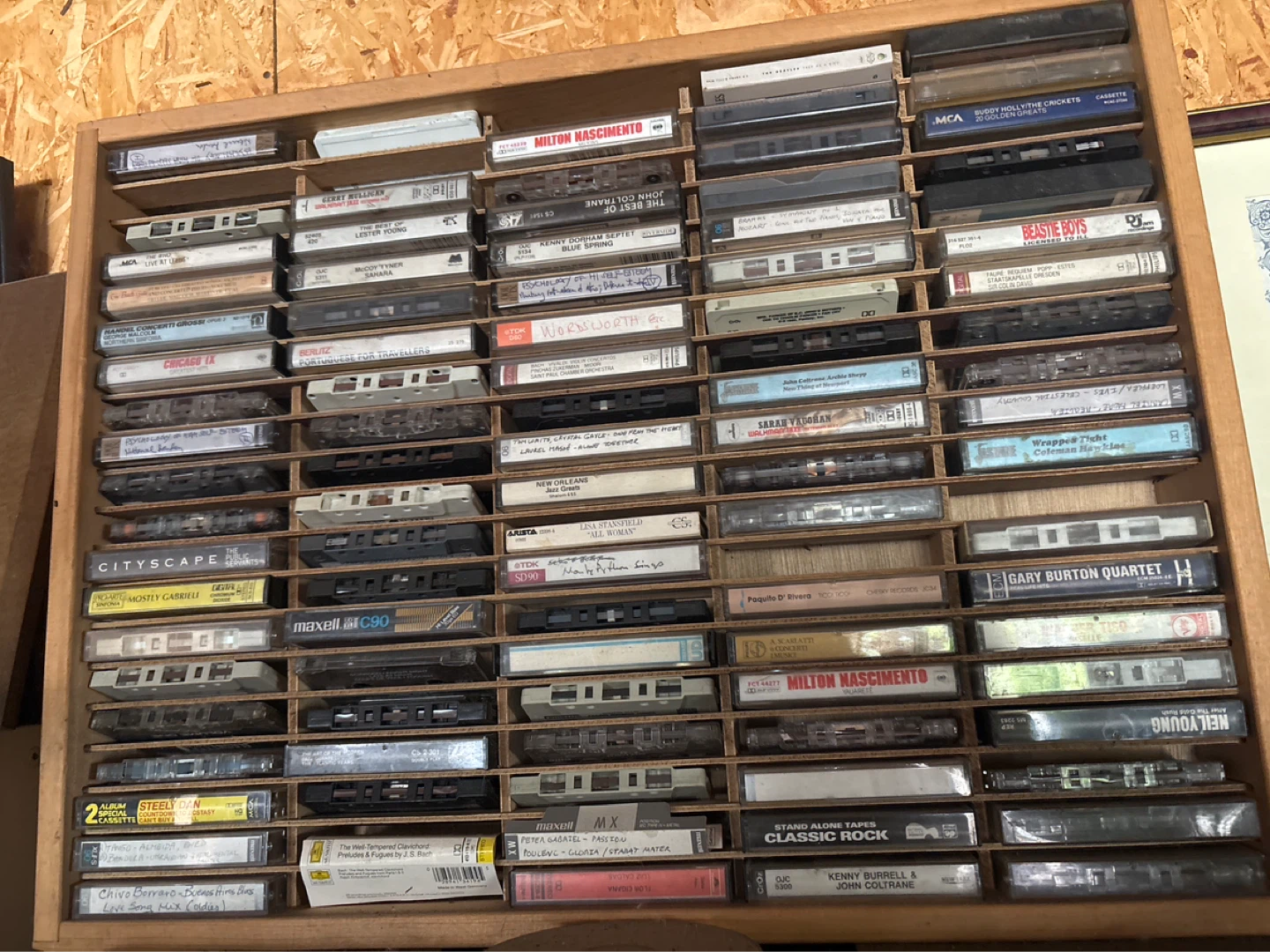 Cassette collection with 3 wood cases best offer