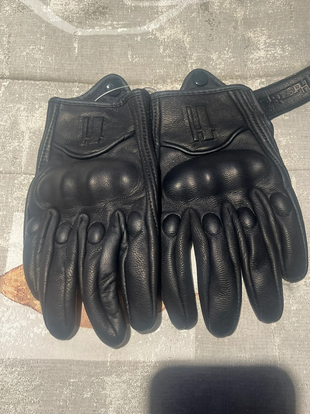 Women’s ICON Black Leather Motorcycle Gloves
