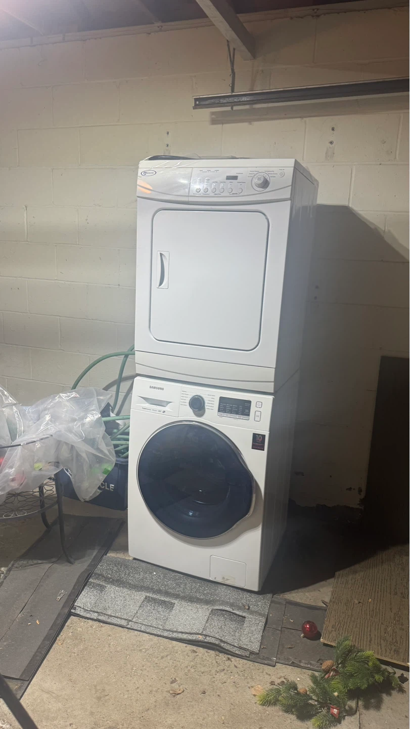 Maytag Electric Dryer and Samsung Front Load Washer