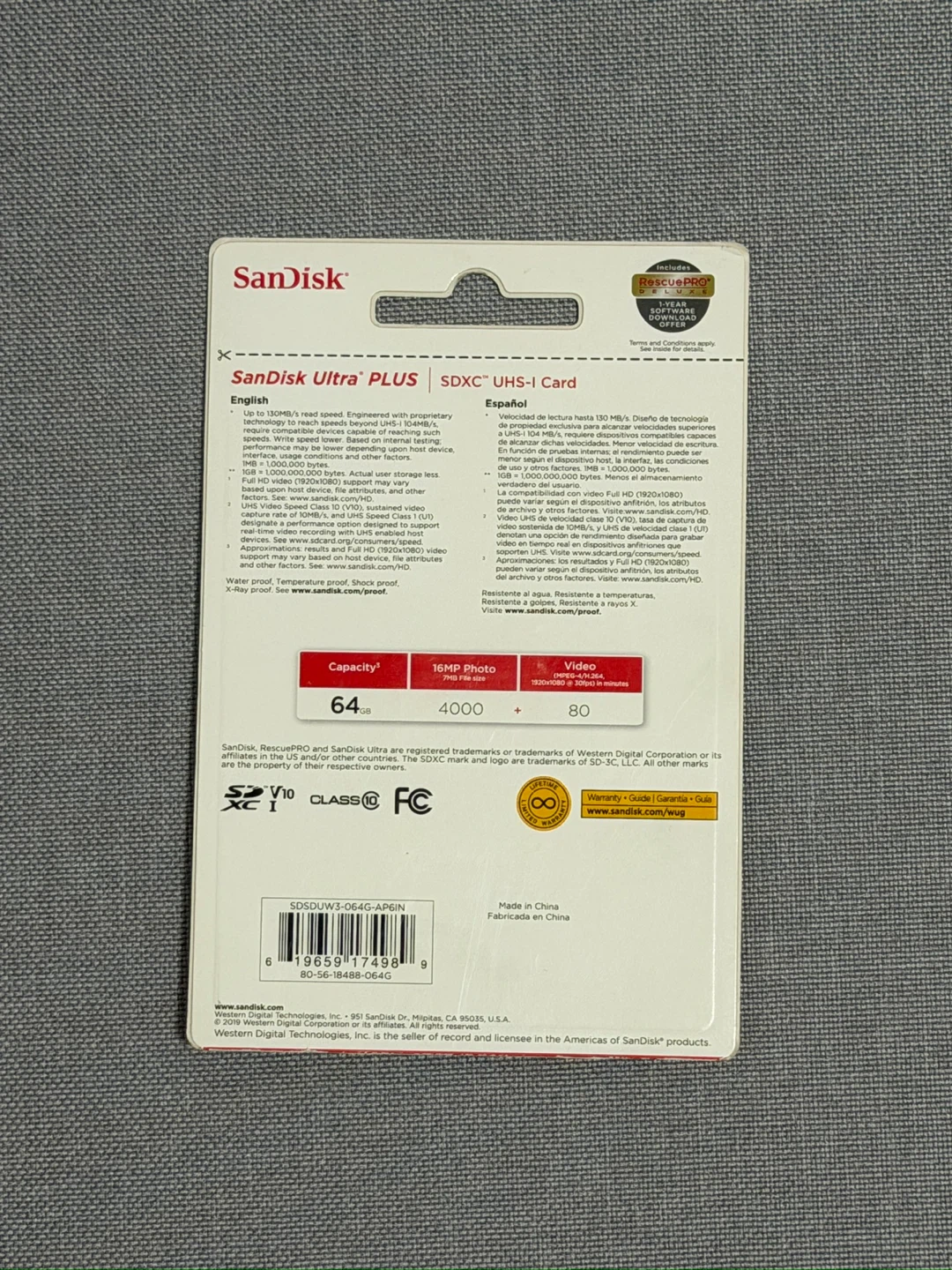 SanDisk Ultra PLUS 64GB SDXC UHS-I Memory Card - photo 2