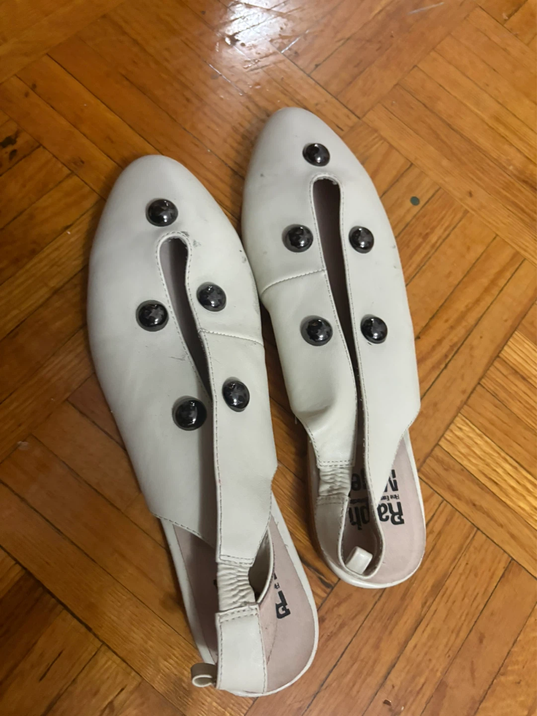 Ralph Miguel White Mules with Studs - photo 3